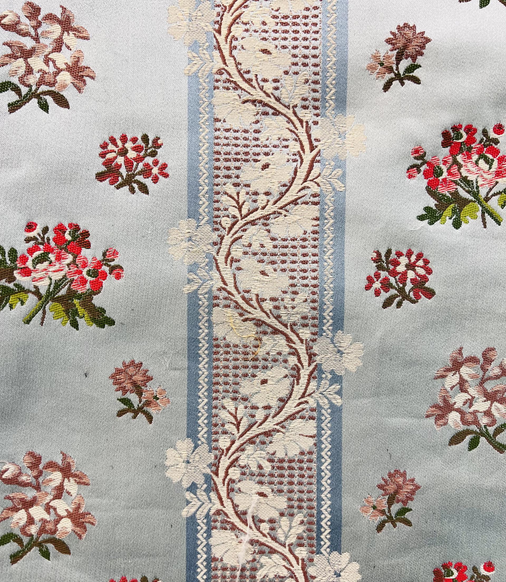 Italian Satin Tapestry Brocade "Venetian" in Robin Eggs Blue