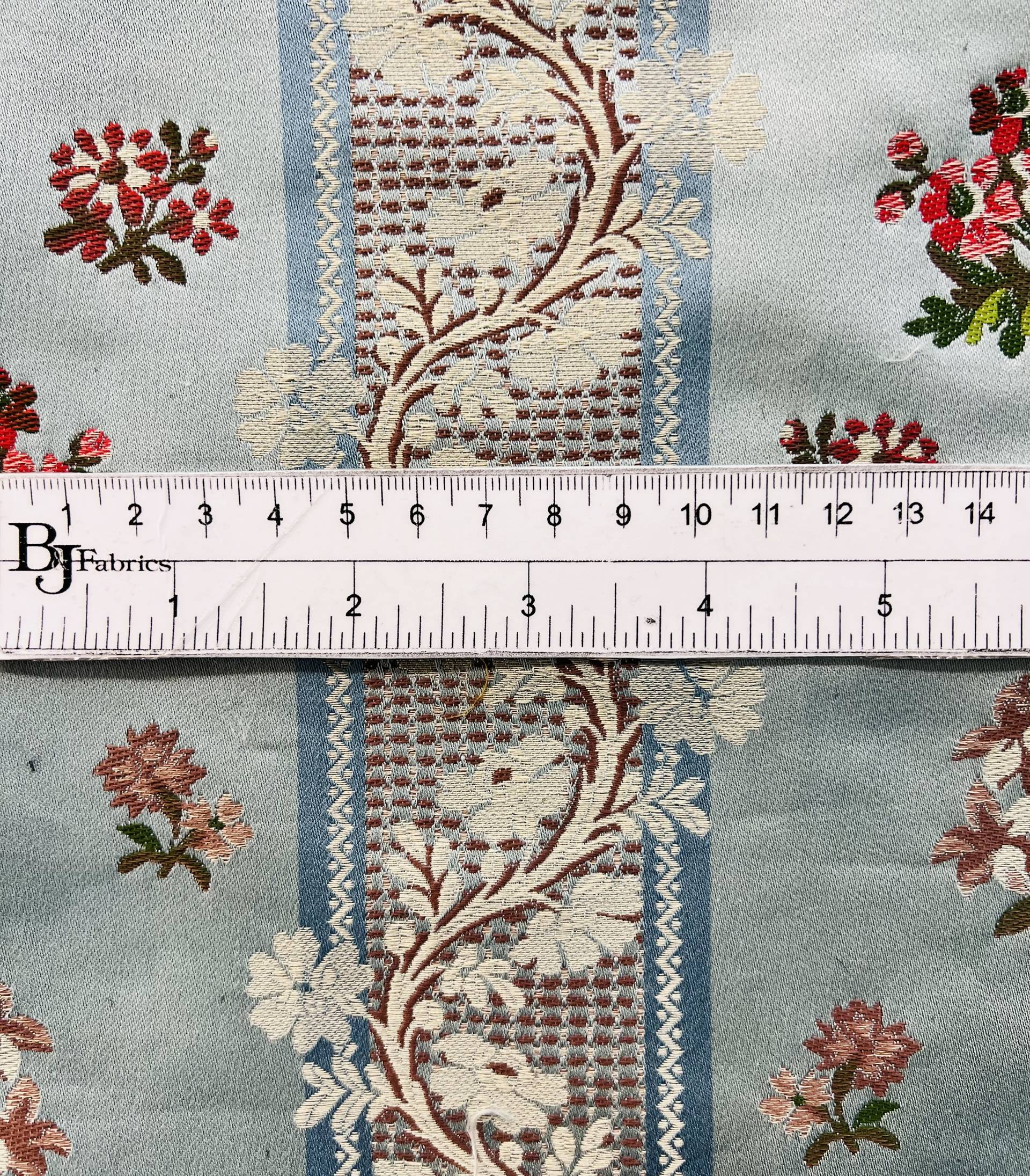 Italian Satin Tapestry Brocade "Venetian" in Robin Eggs Blue
