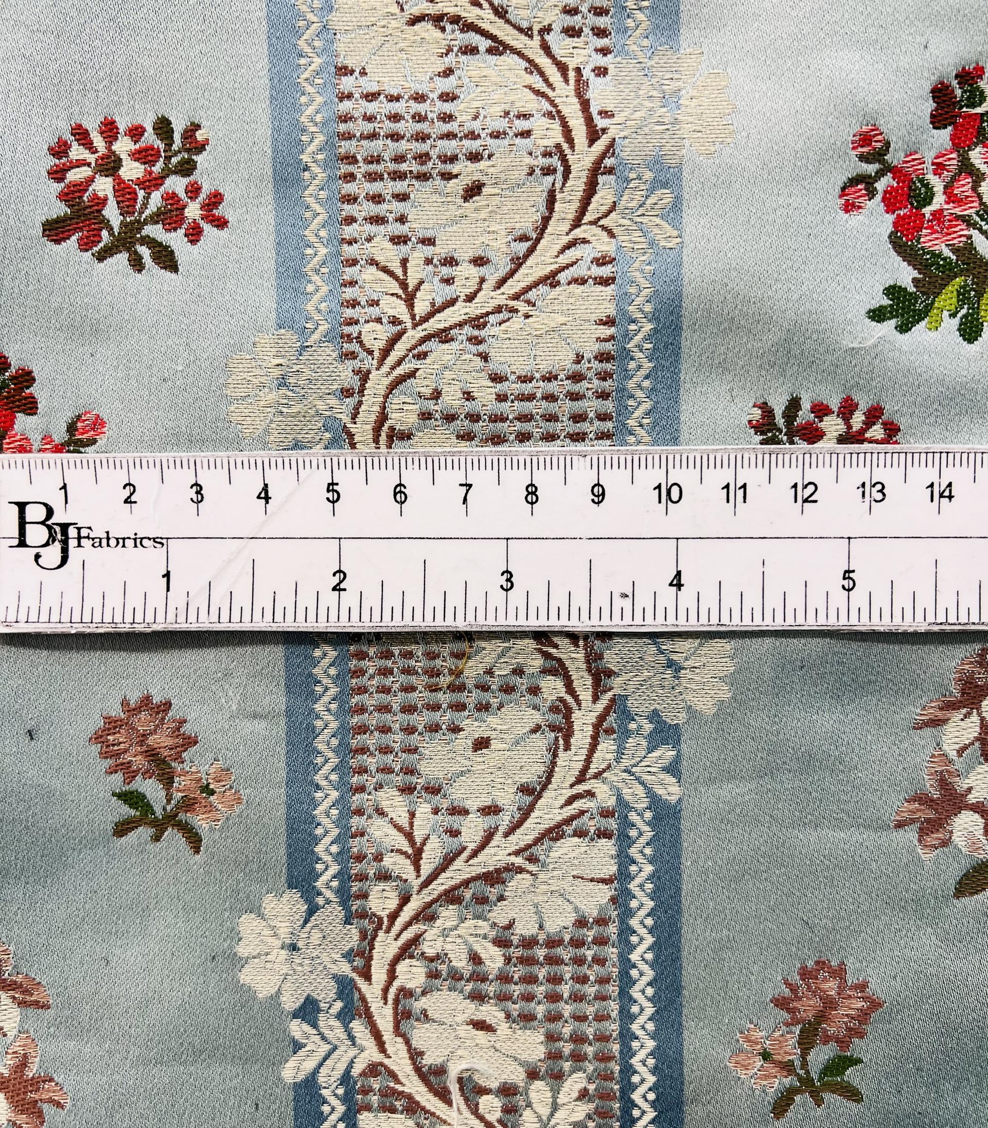 Italian Satin Tapestry Brocade "Venetian" in Robin Eggs Blue