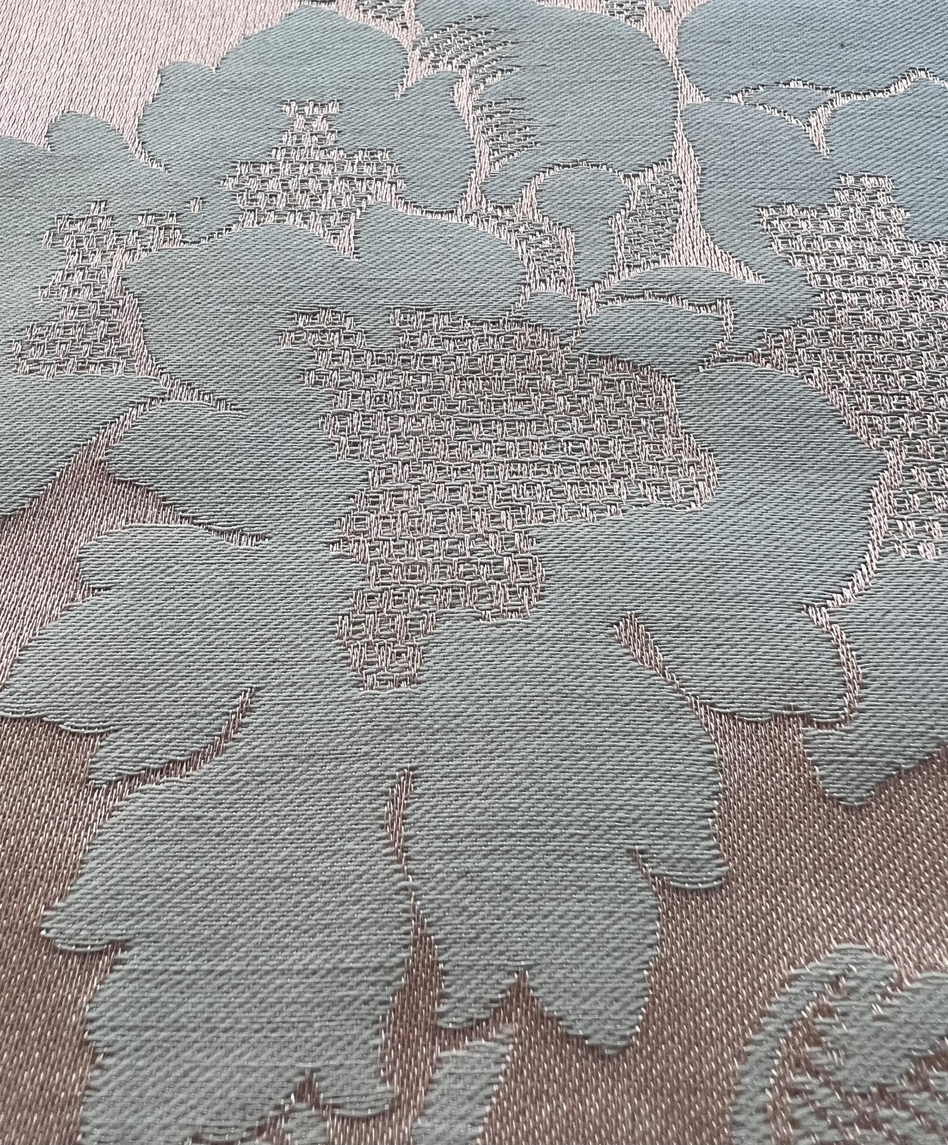 Italian Cotton & Rayon Damask Brocade in Pink & Taupe