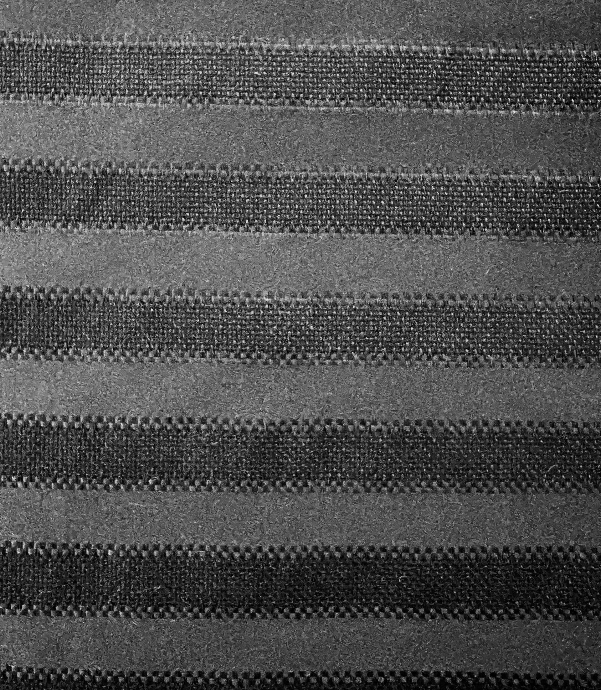 Made in Italy Linen Mesh with Polyester Satin Stripe in Black
