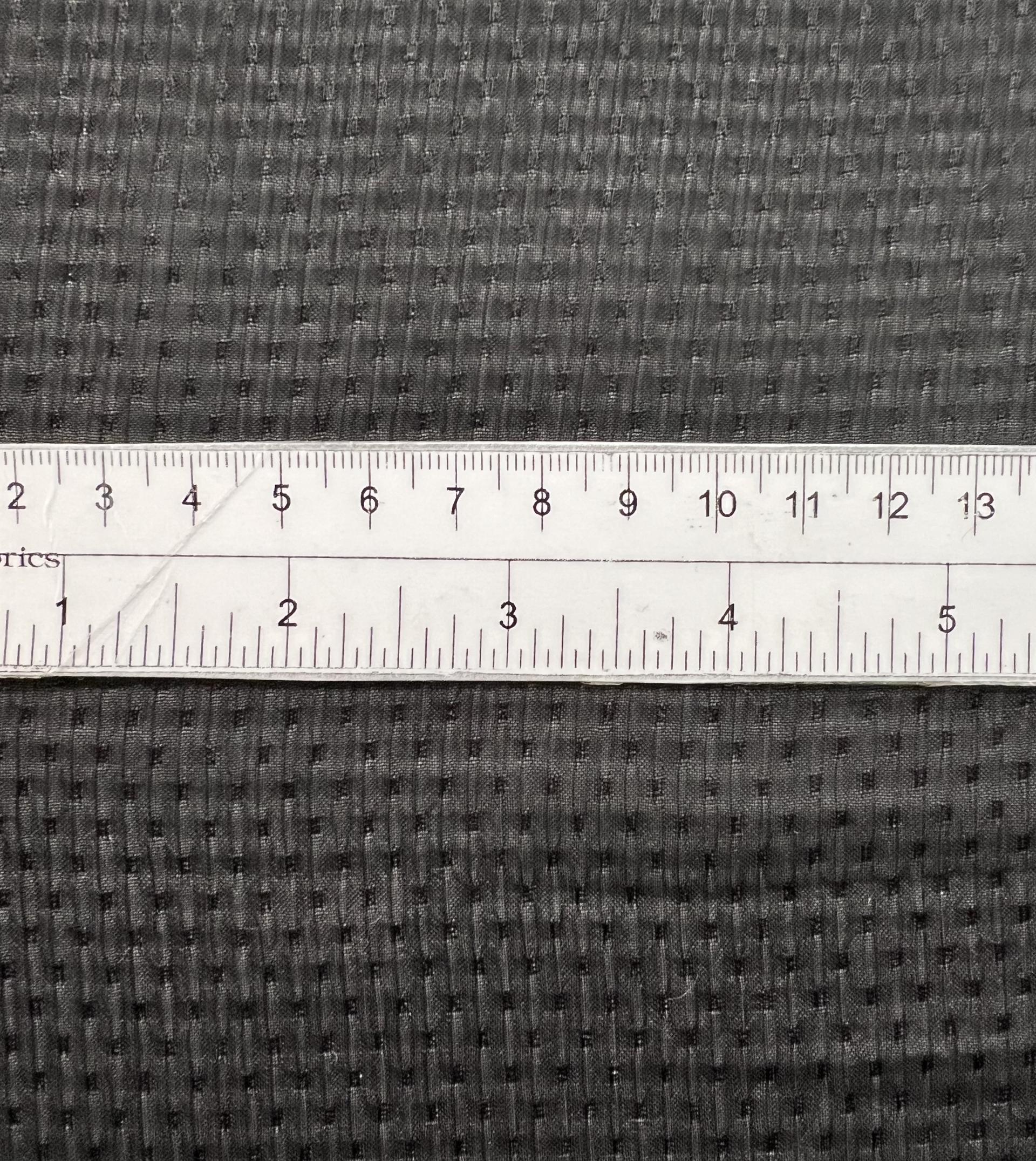 Italian Crinkle Dotted Chiffon in Black 59% Viscose 41% Acetate