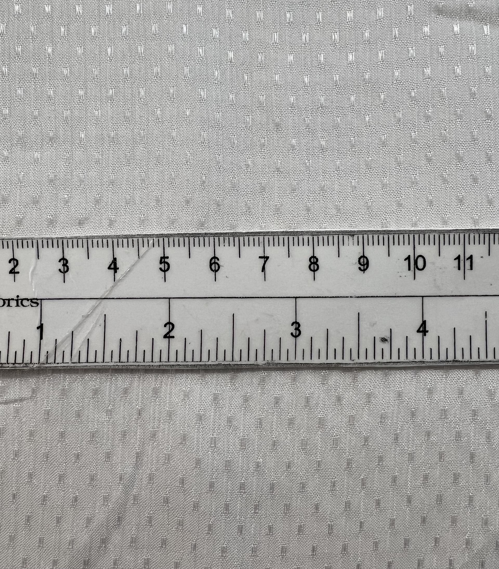 Crinkle Dotted Chiffon in White