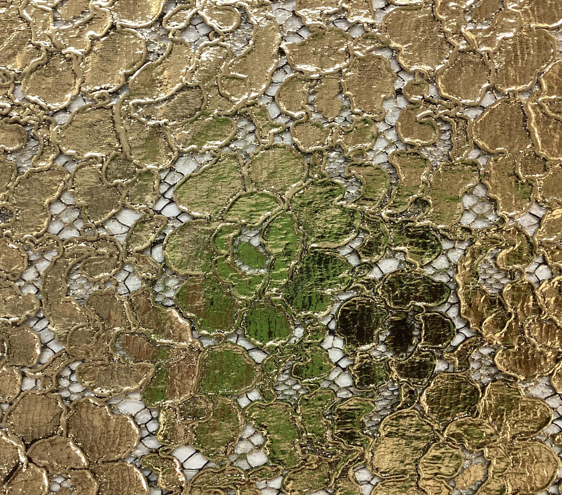 Metallic Coated Corded Chantilly Lace, MC188/1221.