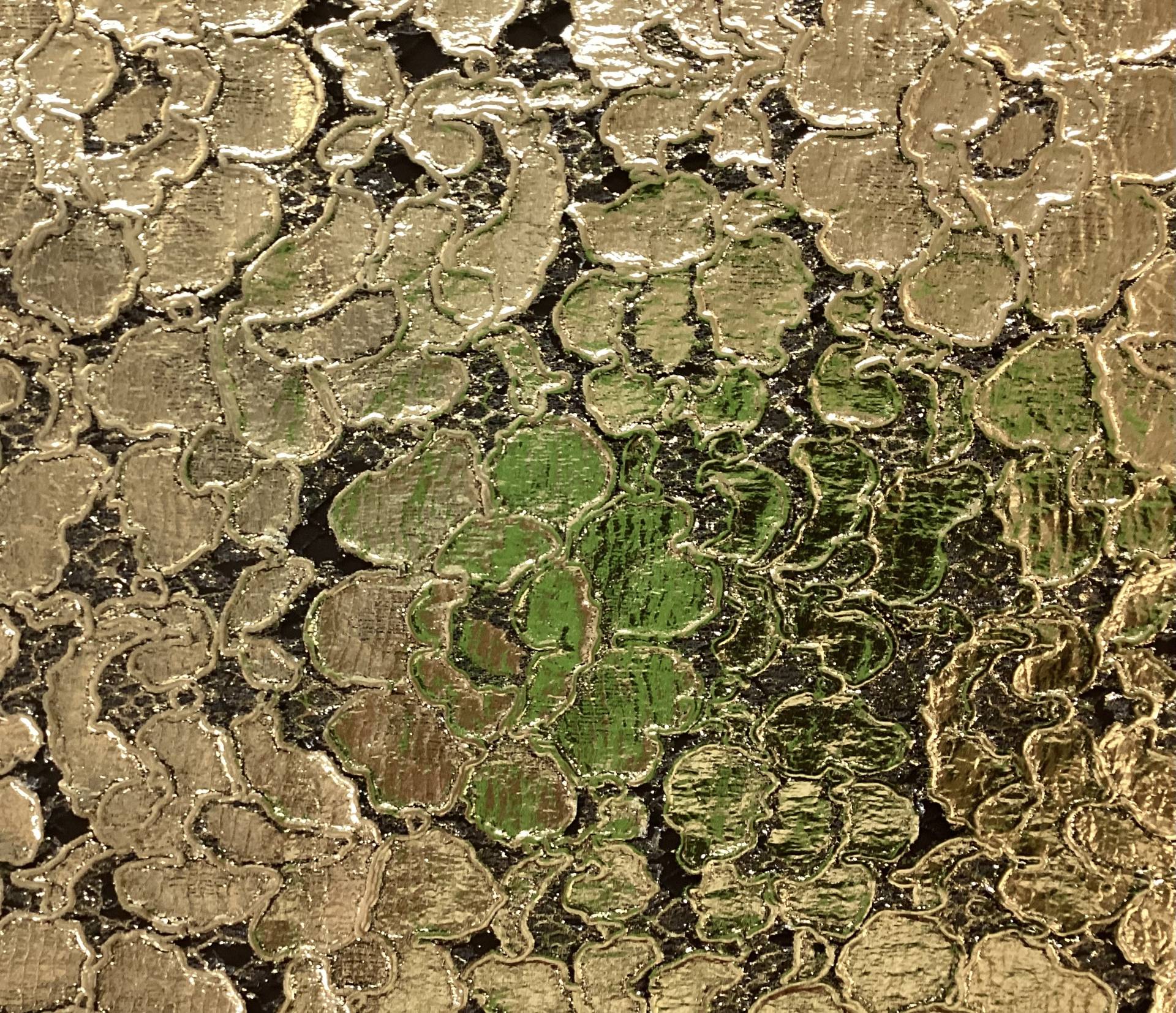 Metallic Coated Corded Chantilly Lace, MC188/1221.