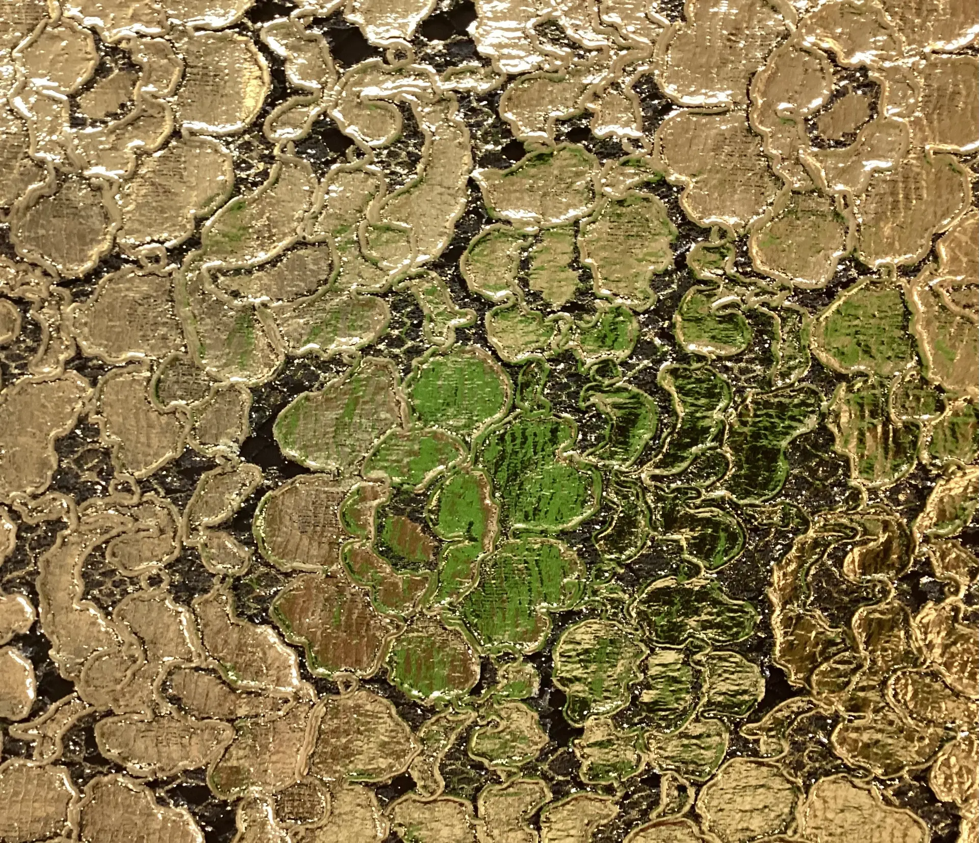 Metallic Coated Corded Chantilly Lace, MC188/1221.