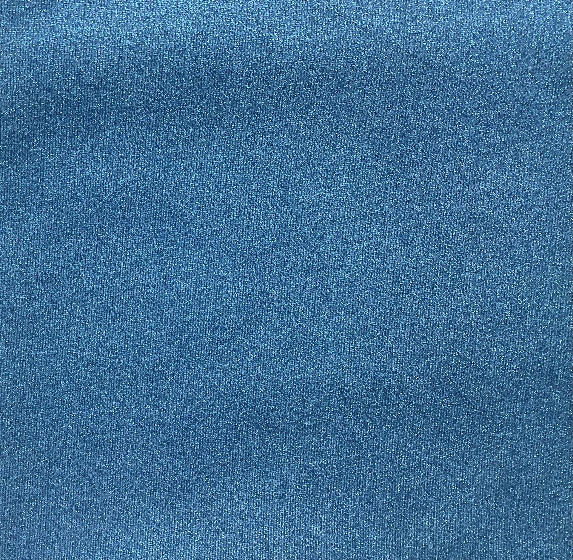 Cotton Lurex French Terry in Cerulean