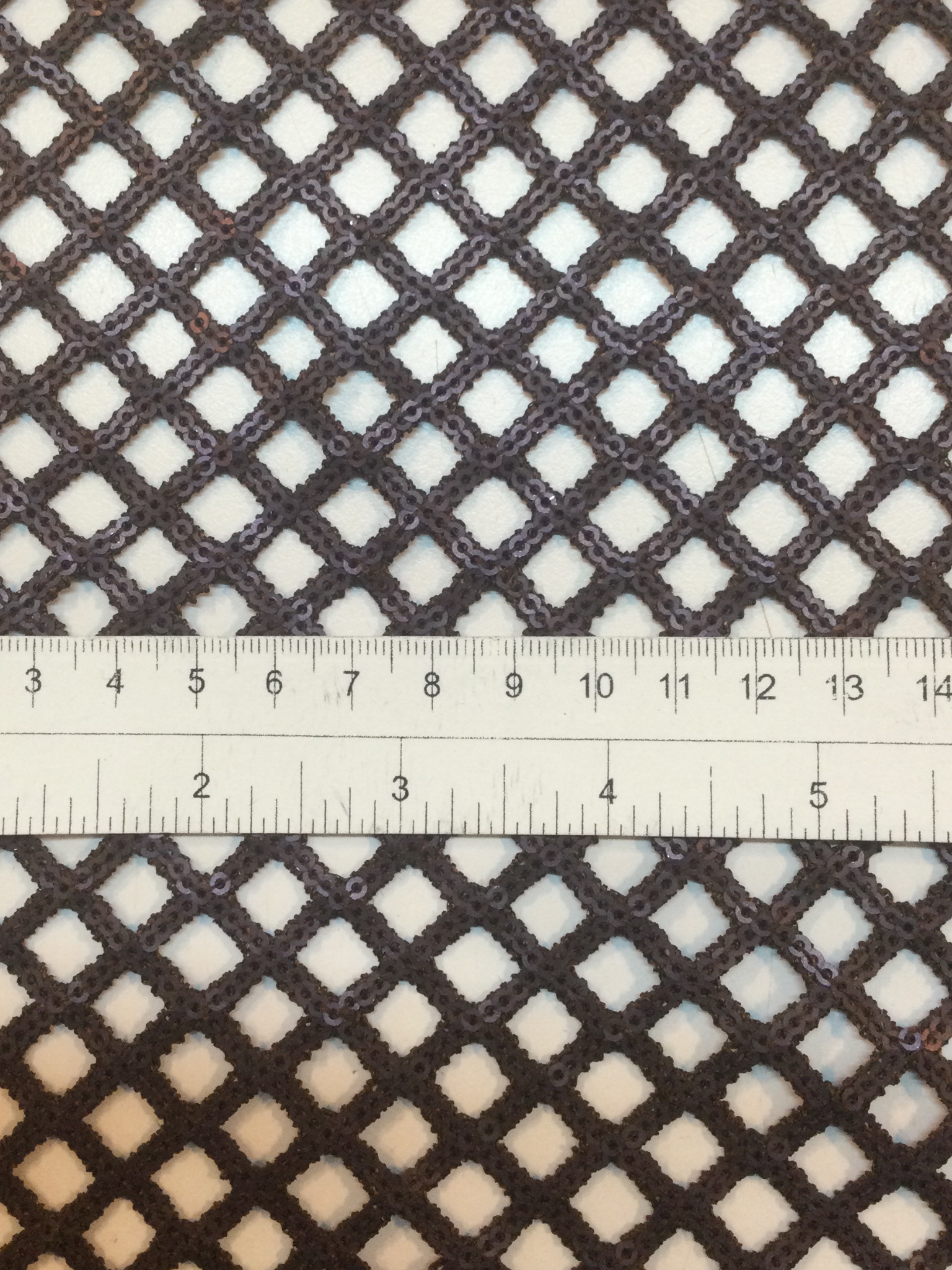 Matte Finish Fishnet Mini-Sequins in Brown