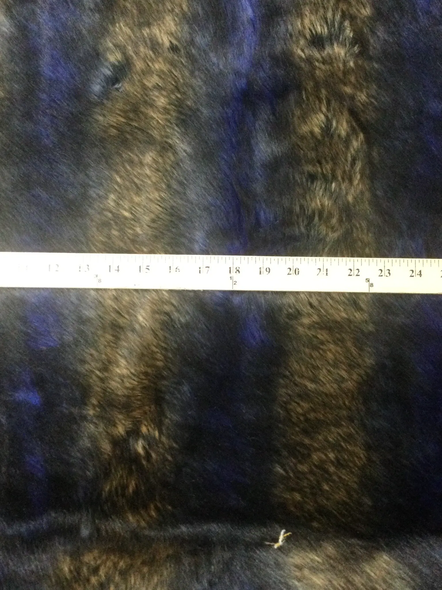 Faux Fur in Brown and Blue