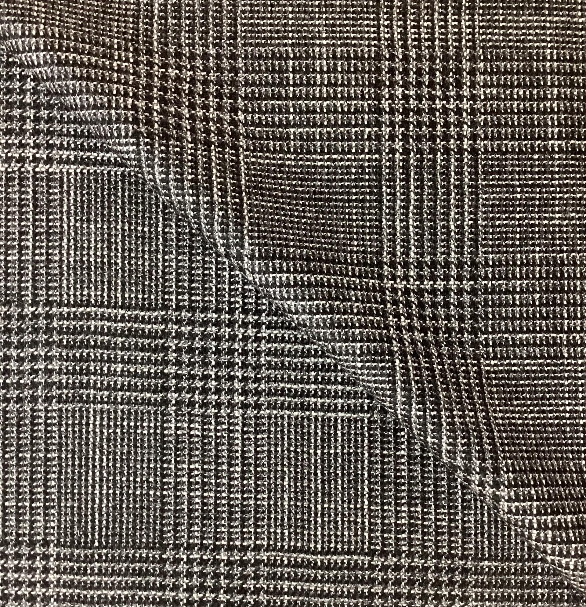 Made in Italy 60% Cashmere 40% Silk Plaid In Black & White
