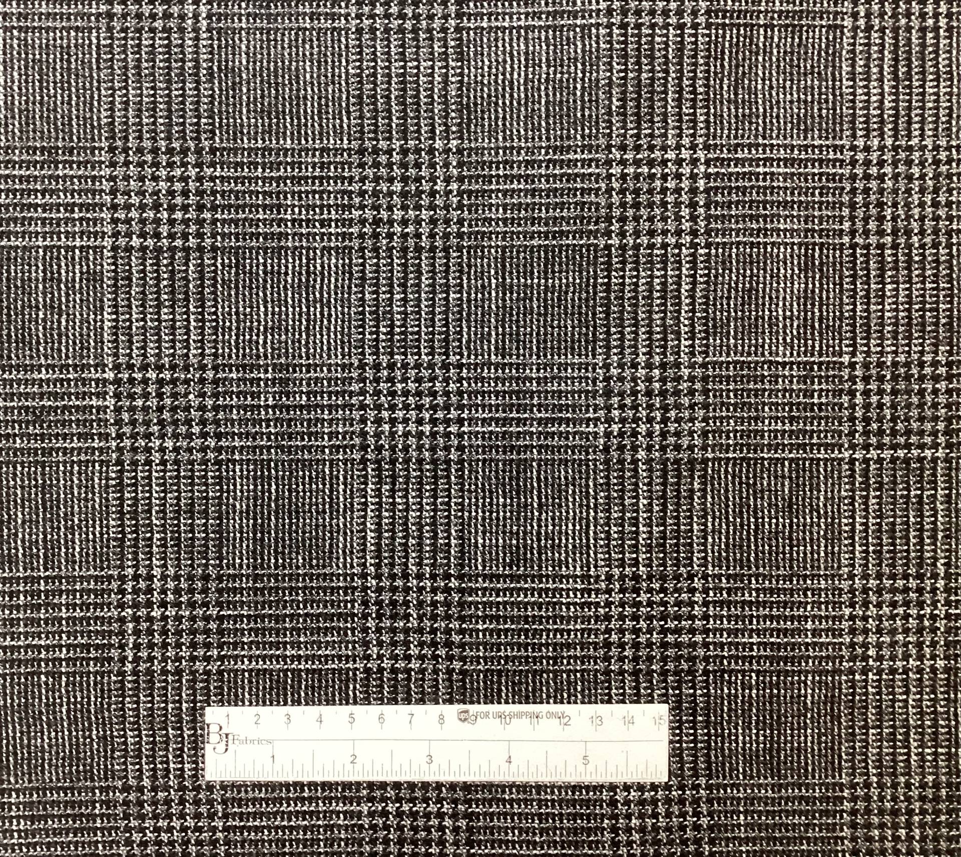 Made in Italy 60% Cashmere 40% Silk Plaid In Black & White