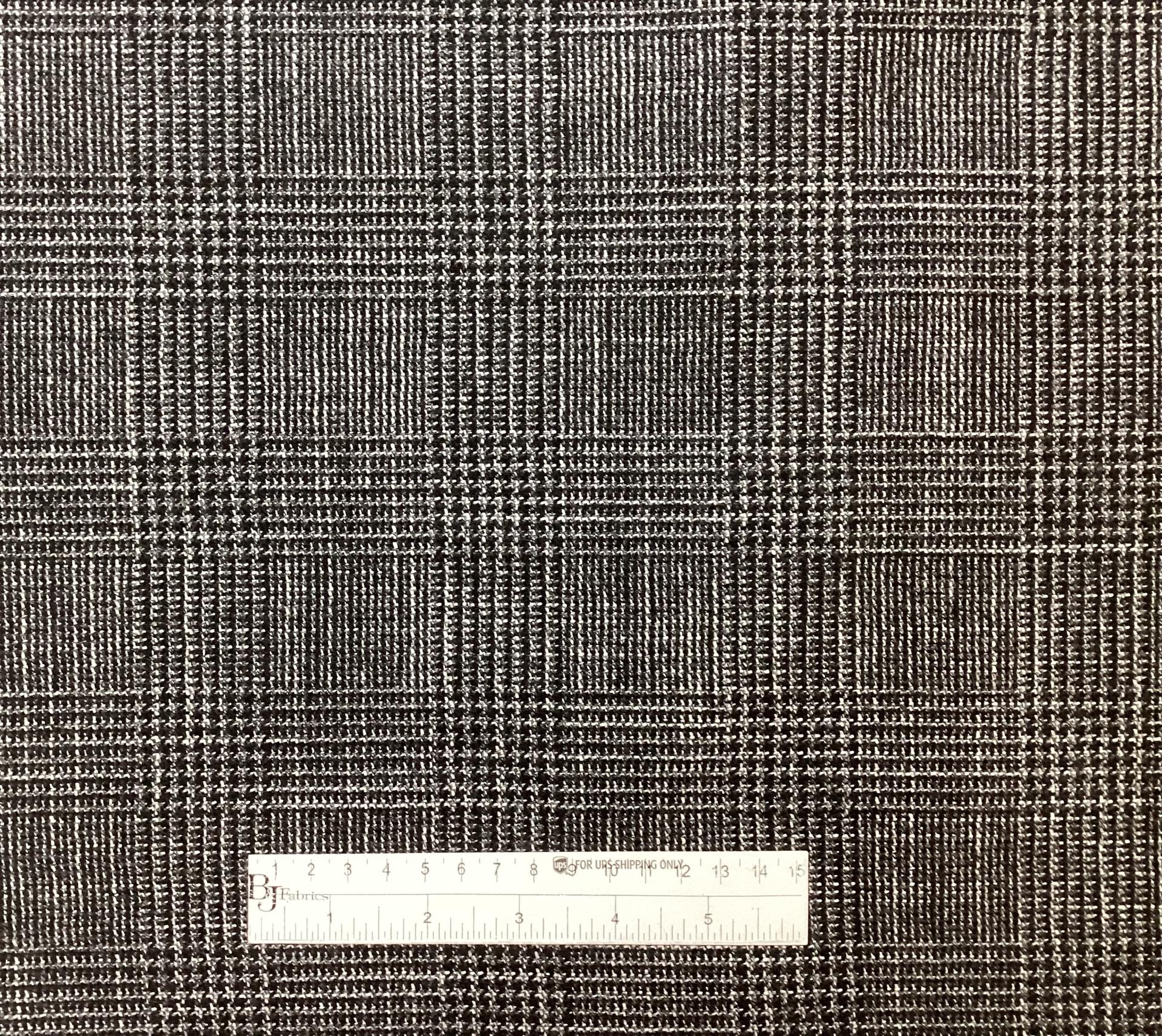 Made in Italy 60% Cashmere 40% Silk Plaid In Black & White