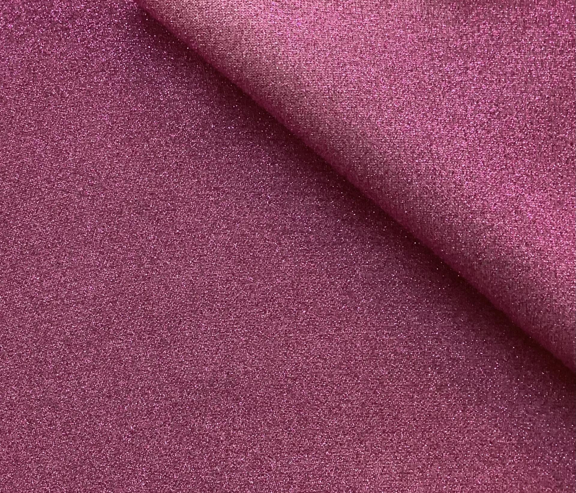 Cotton Lurex French Terry in Fuchsia