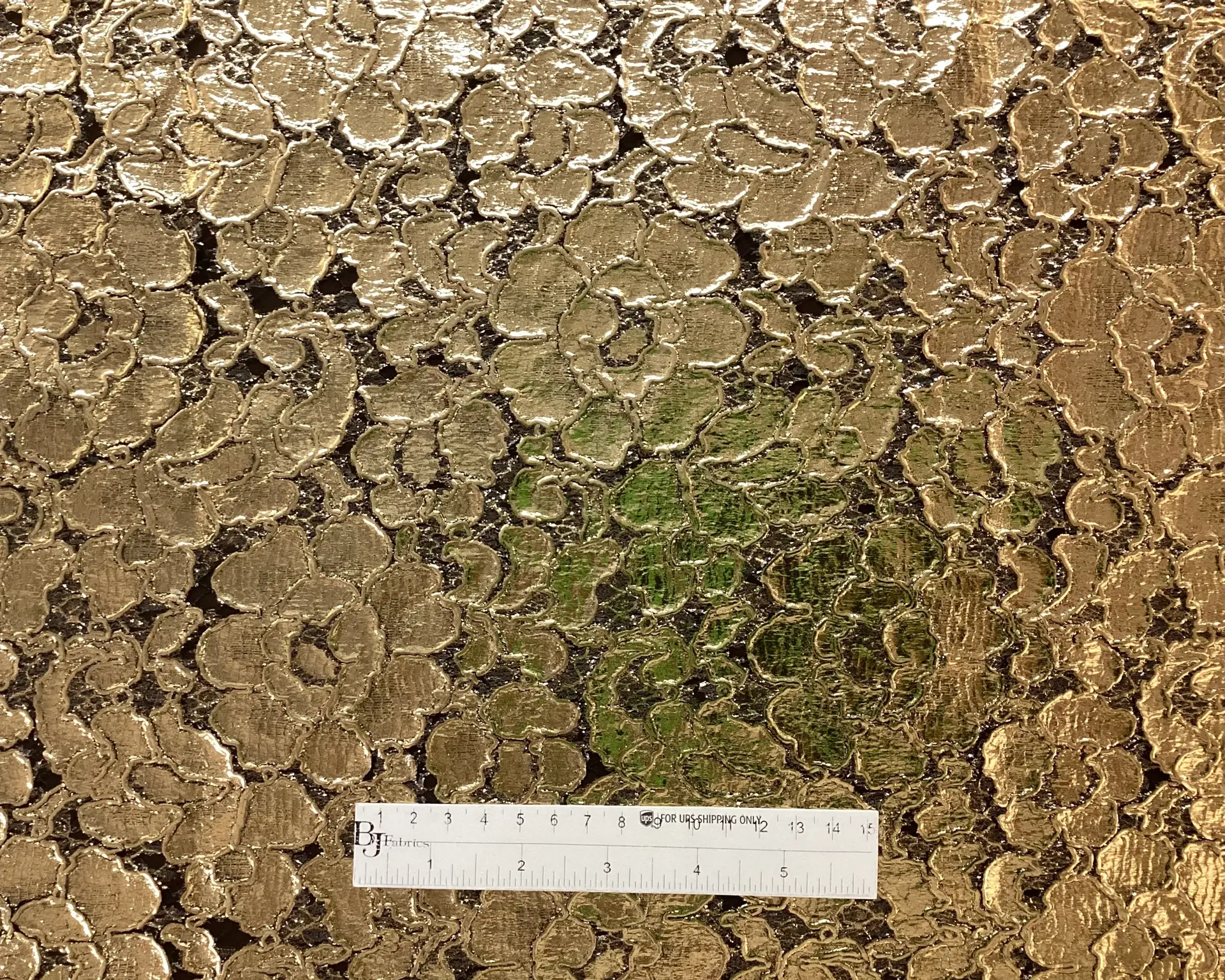 Metallic Coated Corded Chantilly Lace, MC188/1221.