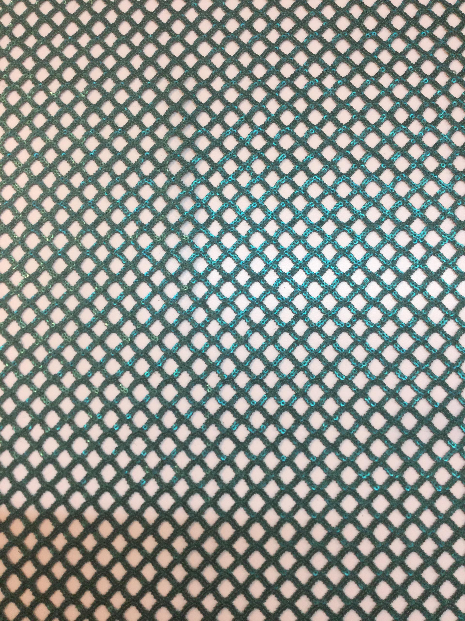 Matte Finish Fishnet Mini-Sequins in Green
