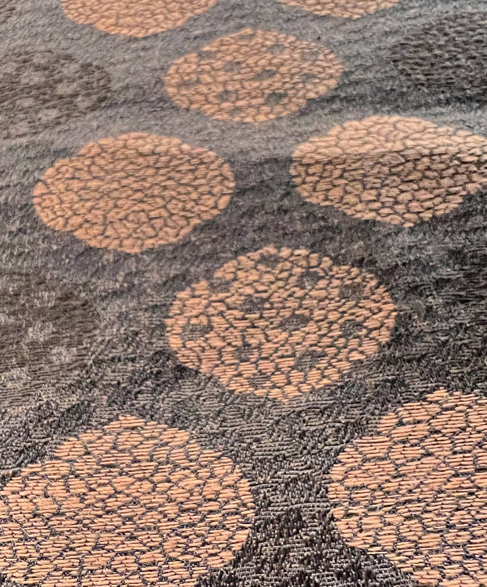 Vintage Silk Brocade Jacquard in Brown