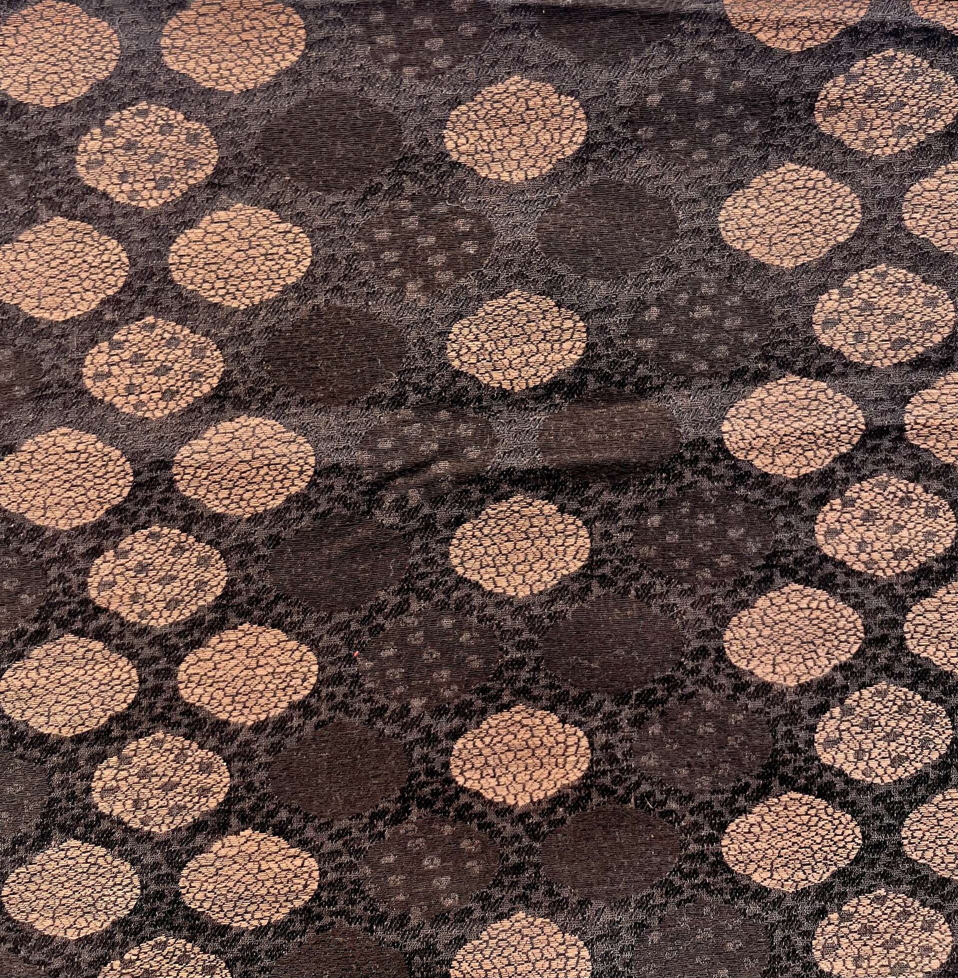 Vintage Silk Brocade Jacquard in Brown