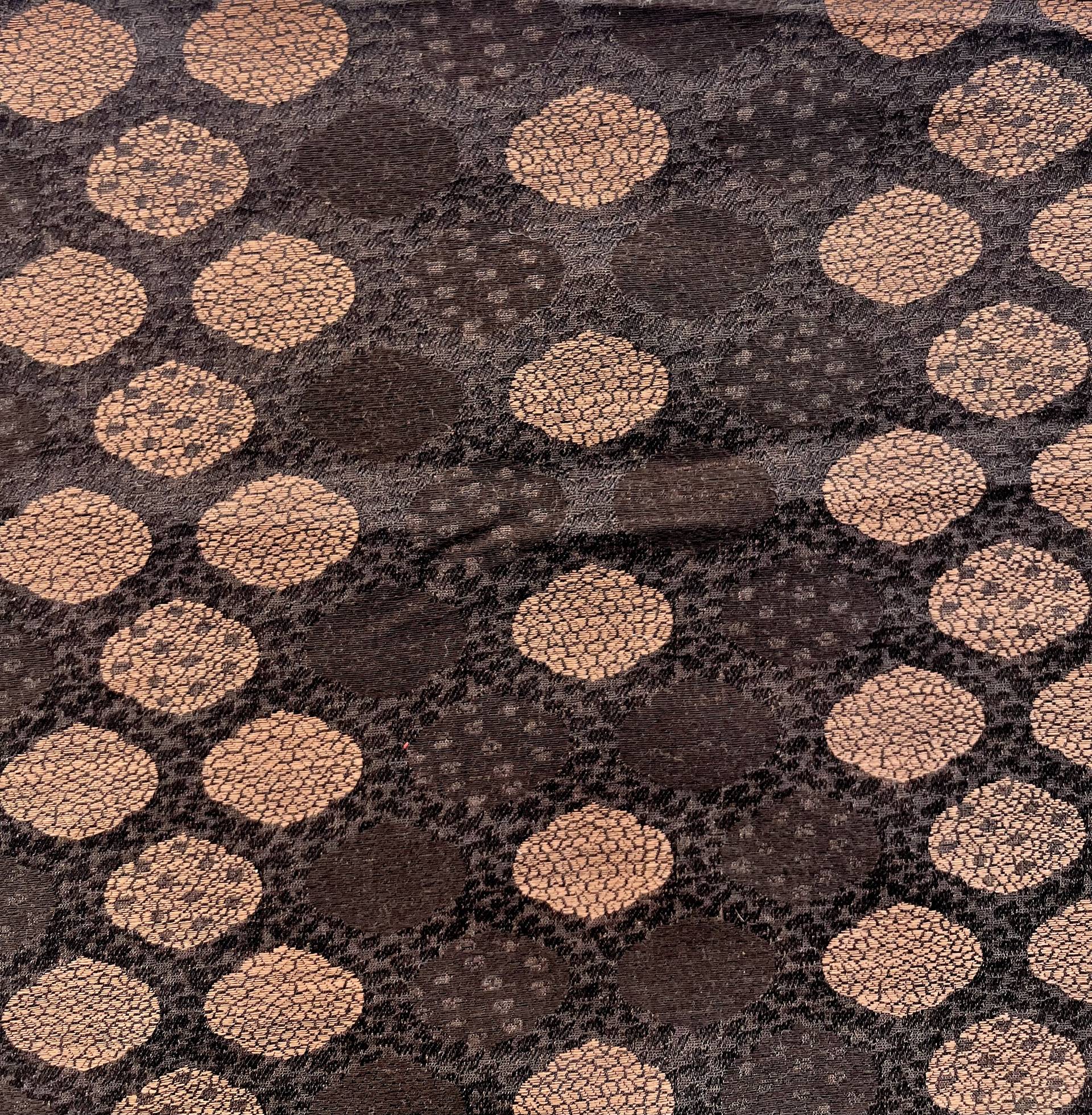 Vintage Silk Brocade Jacquard in Brown