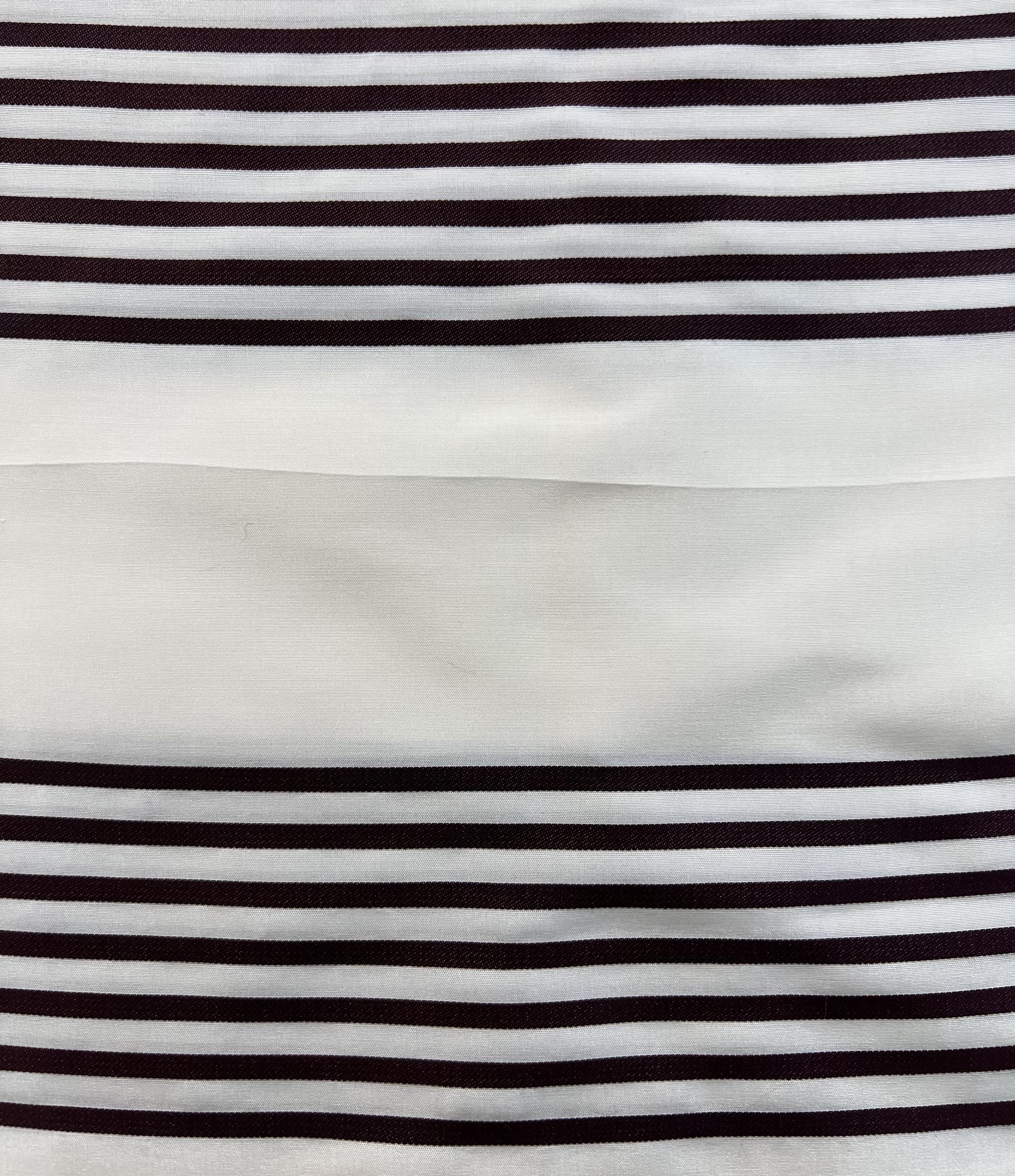 Italian Heavy Silk Habutai Brown Woven Stripes