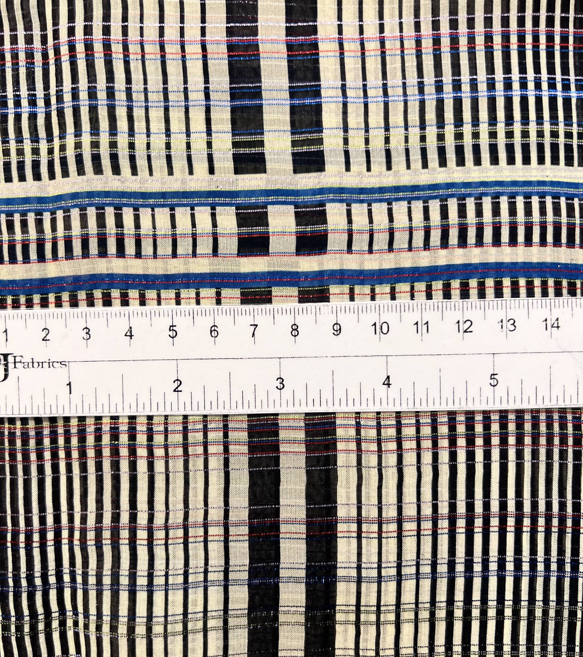 Silk Lurex Chiffon Plaid