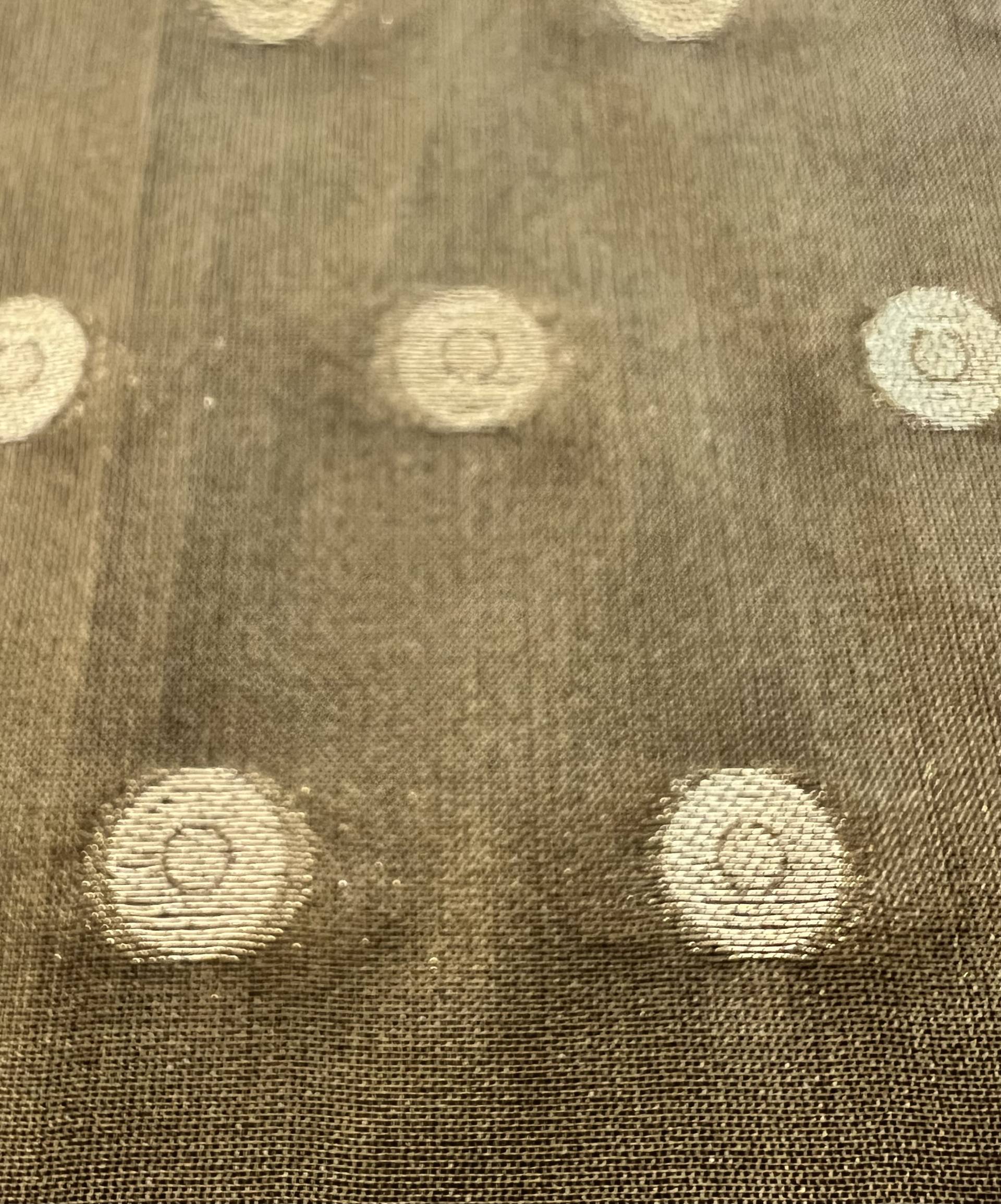 Fil Coup Silk Organza in Olive with Gold Lame