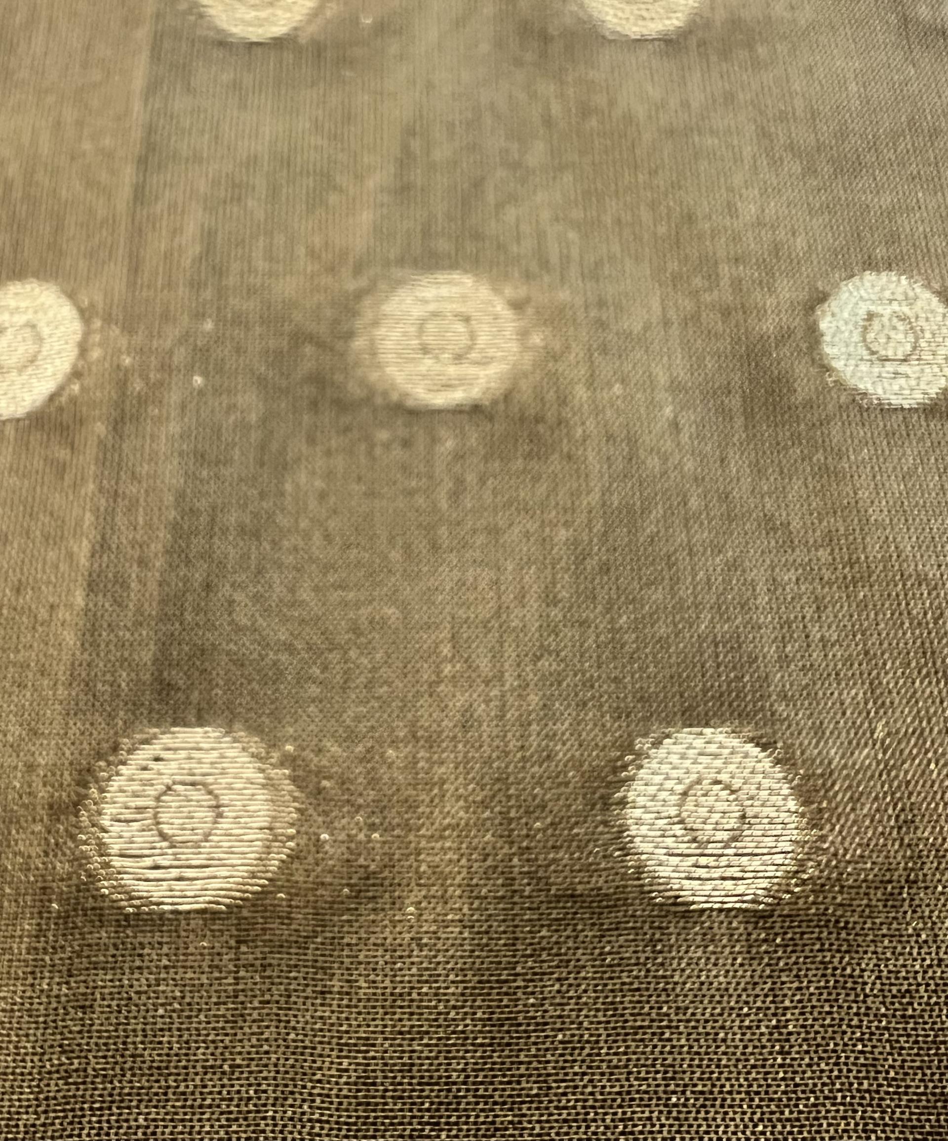 Fil Coup Silk Organza in Olive with Gold Lame