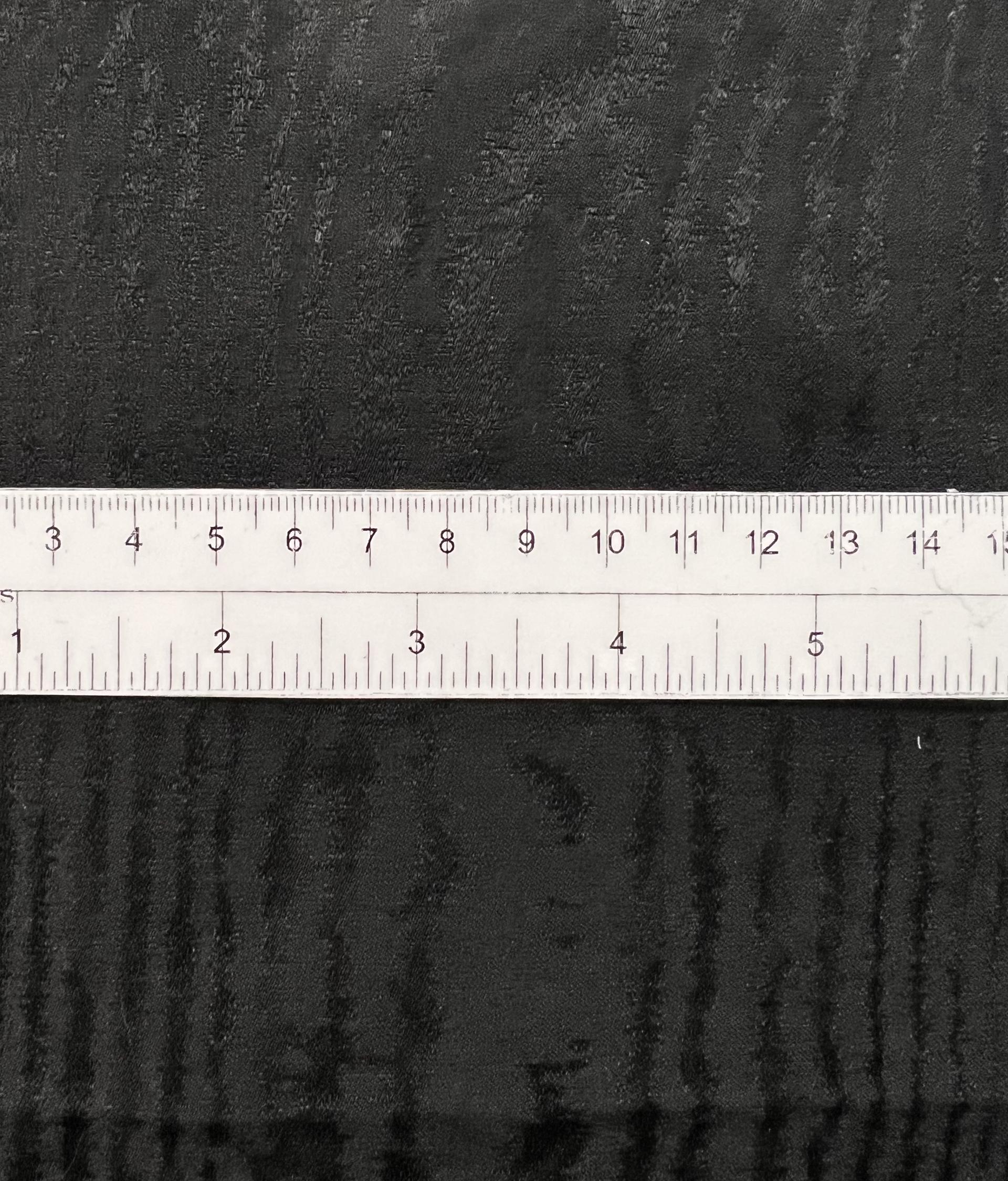 Silk and Wool Moire in Black