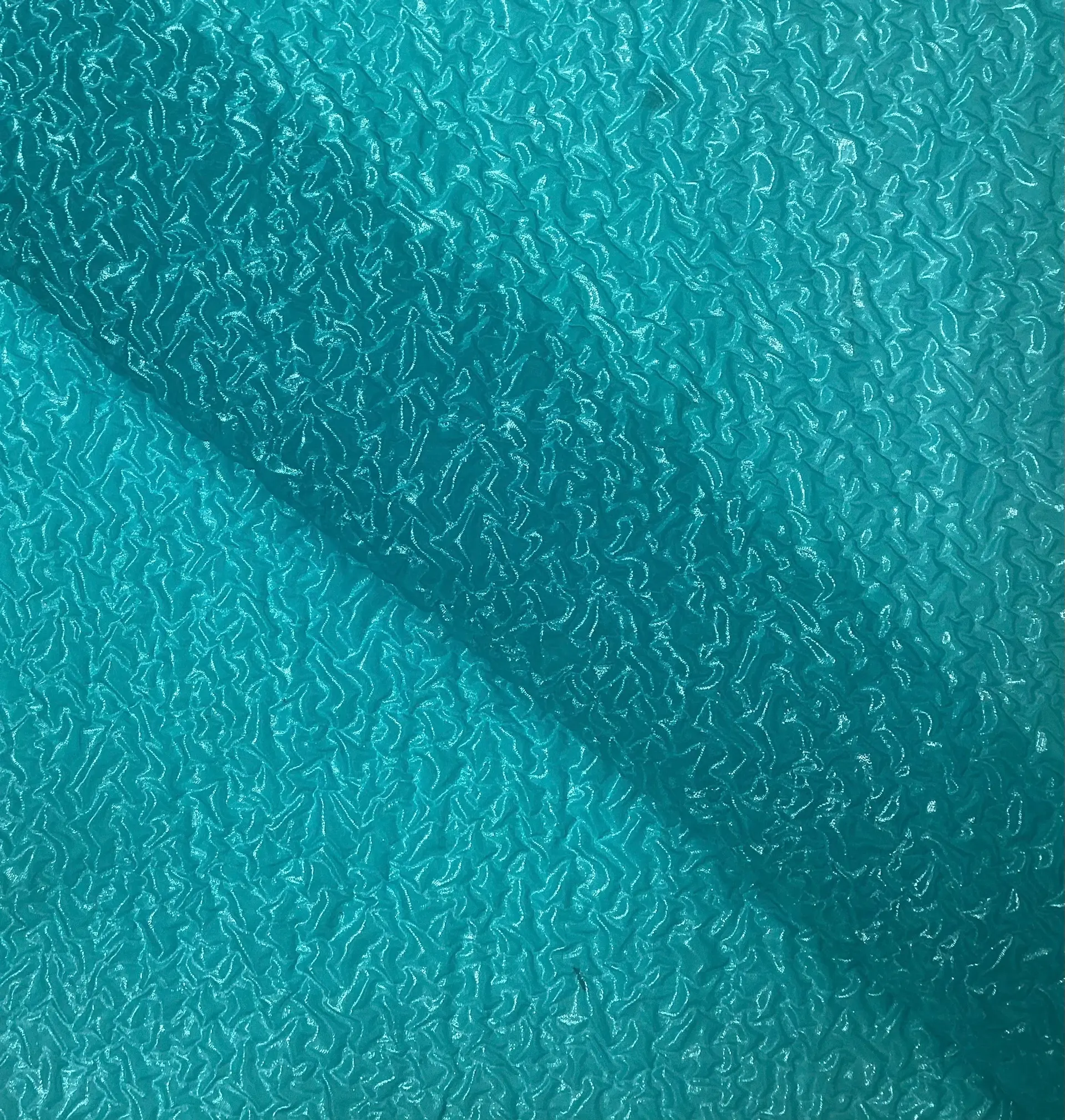 Made in Italy Silk/Nylon Cloque in Turquoise