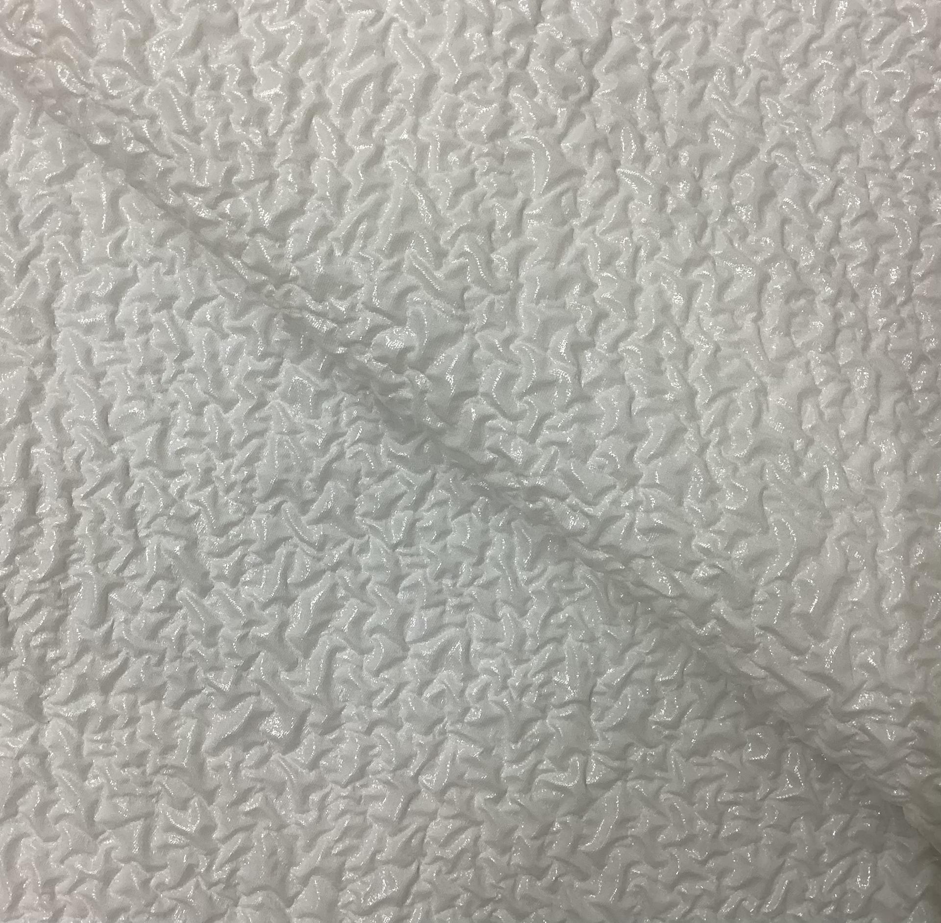 Made in Italy Silk/Nylon Cloque in White