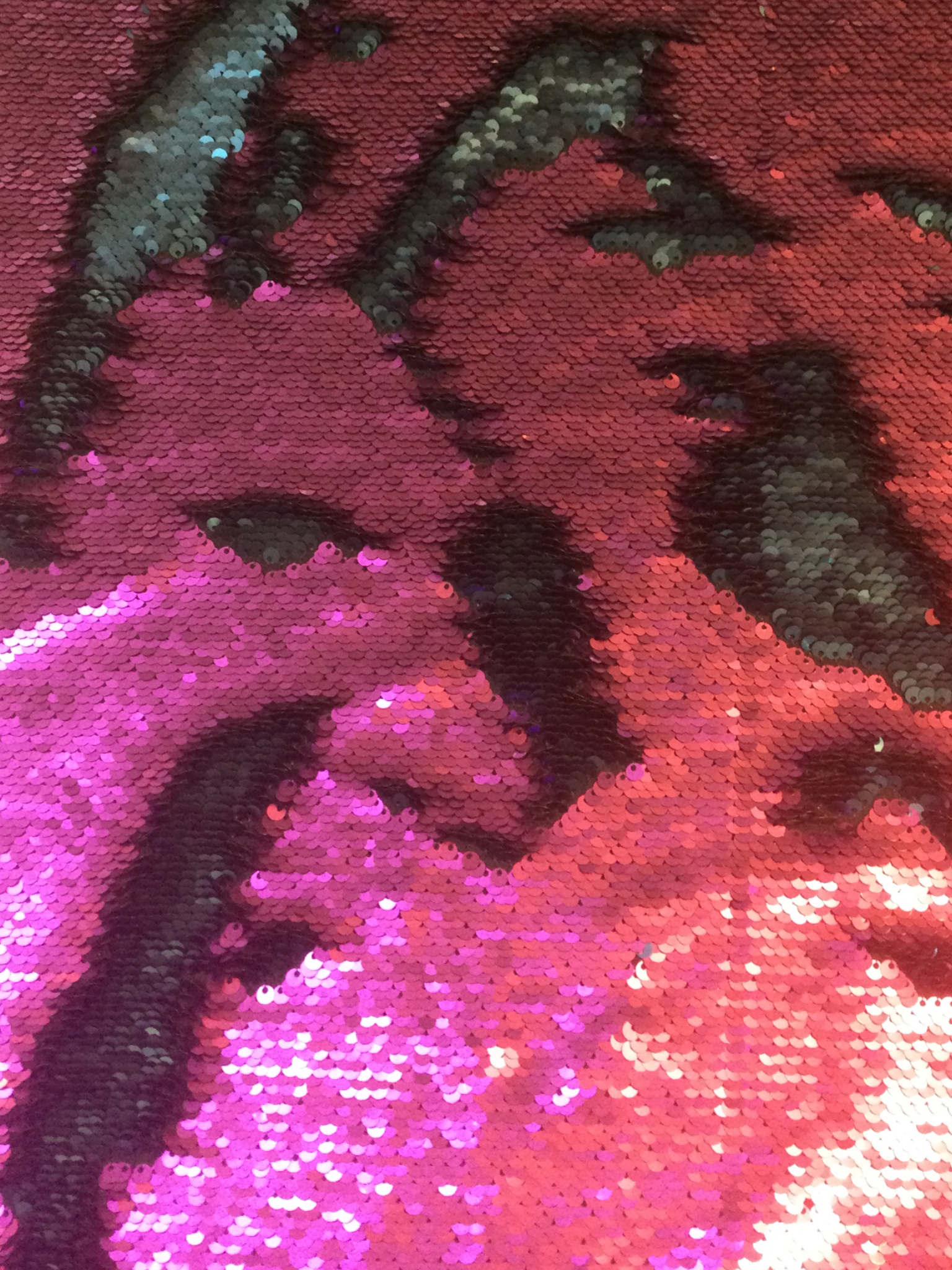 Novelty Changeable Sequins in Magenta/Black