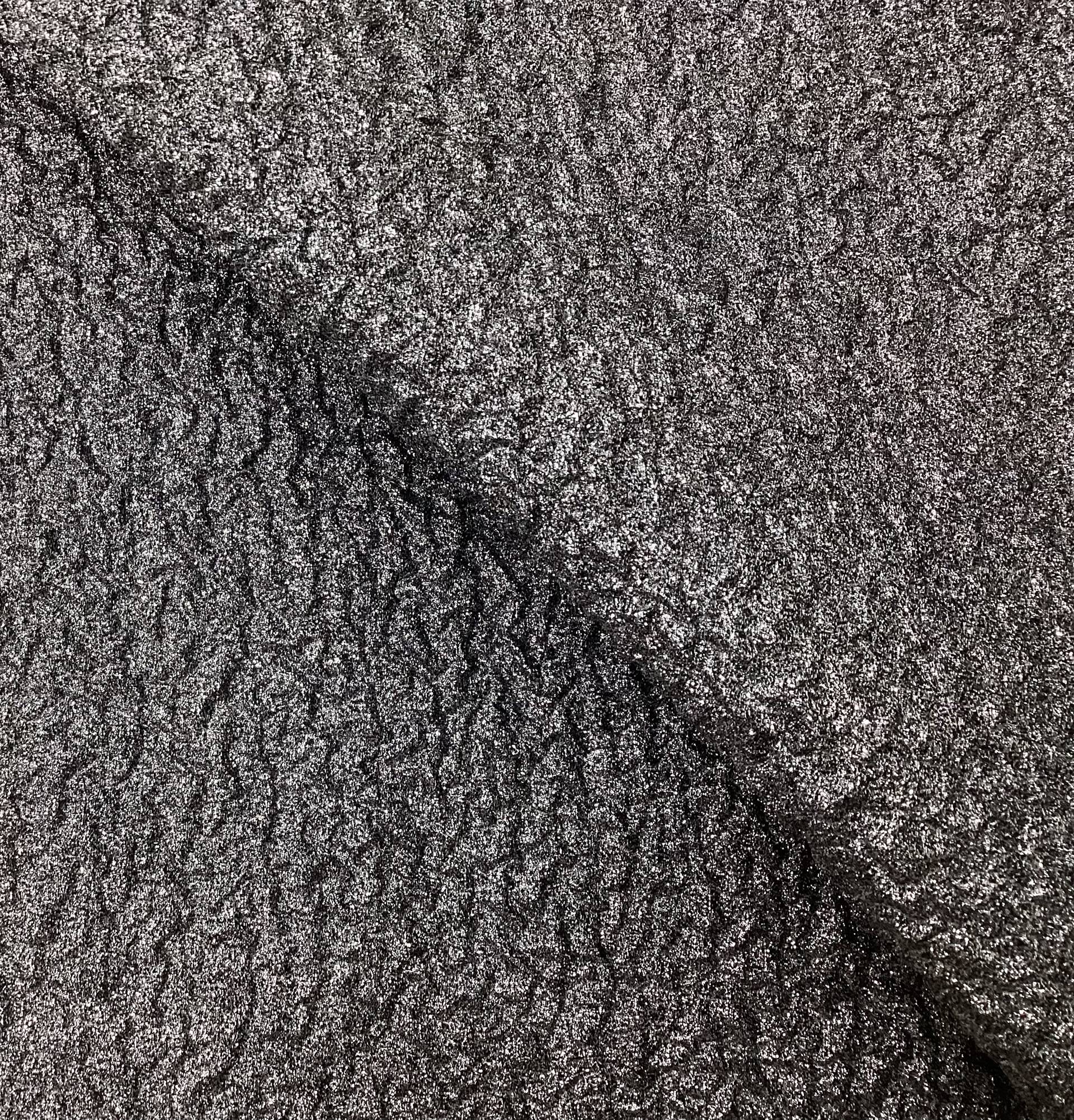 Made in Italy Silk & Nylon Cloque in Metallic Gunmetal