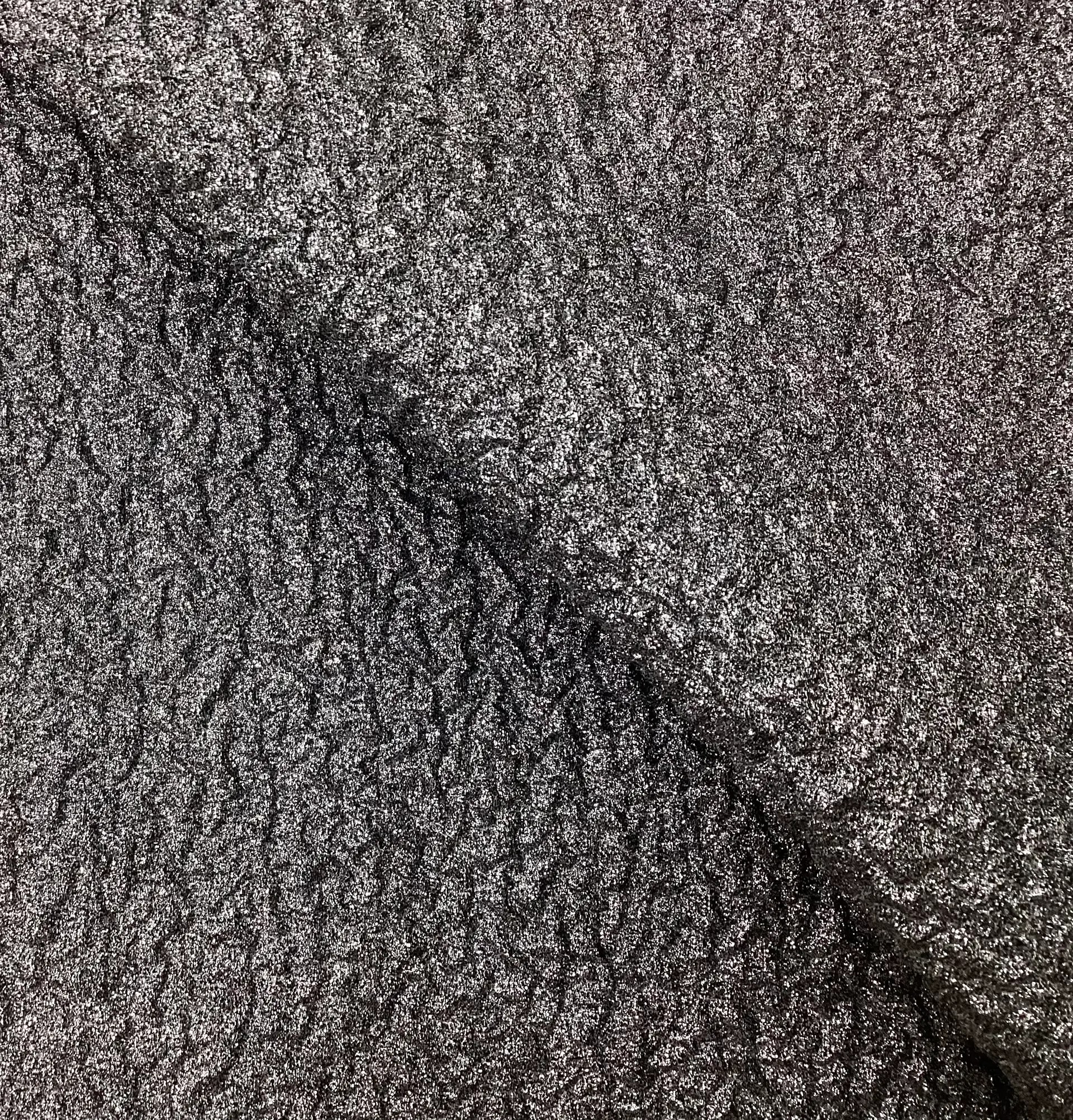 Made in Italy Silk & Nylon Cloque in Metallic Gunmetal