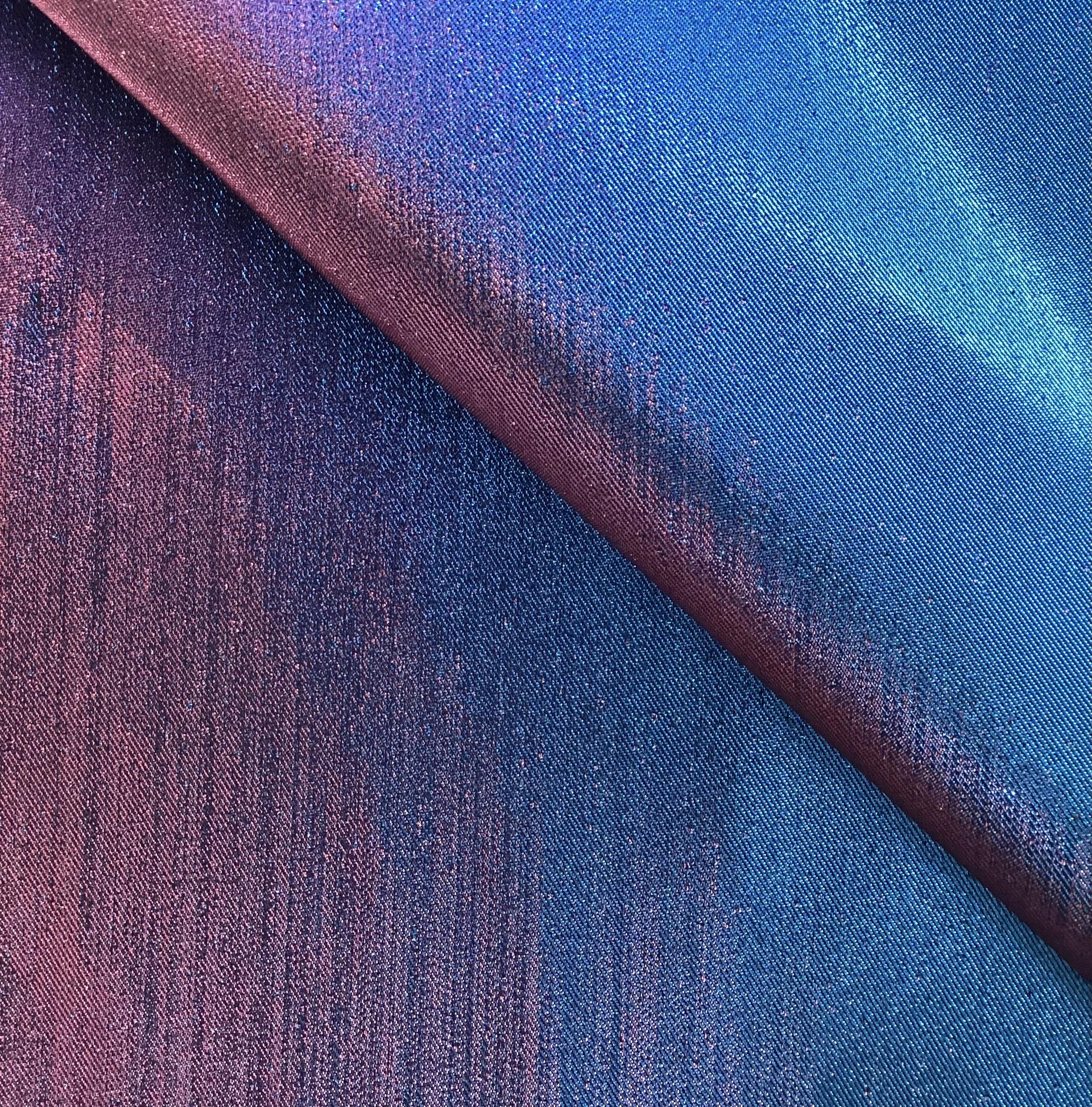 Made in France Iridescent Metallic Stretch Twill