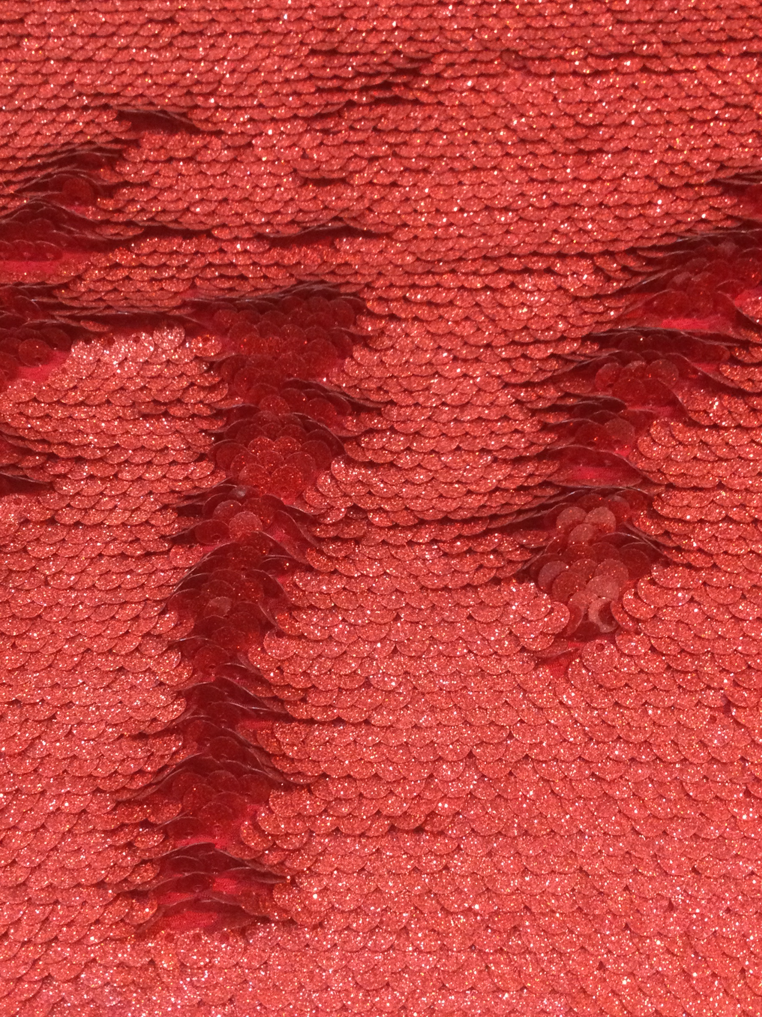 Hologram Fishscale Sequined Jersey in Red