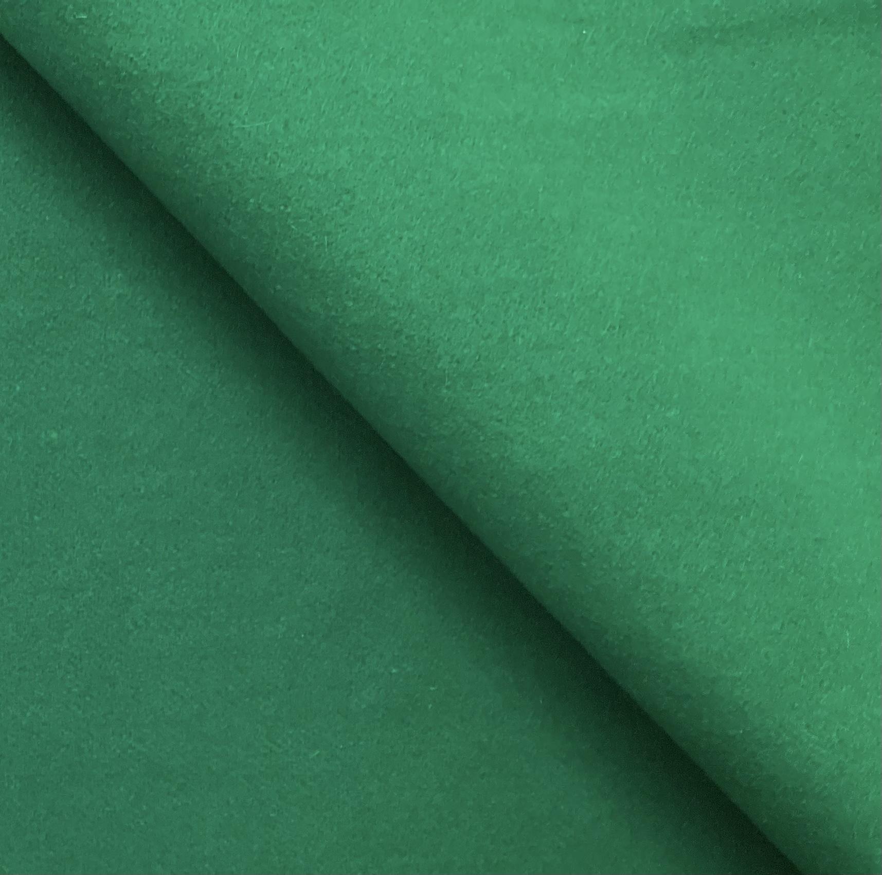 100% Wool Melton in Emerald