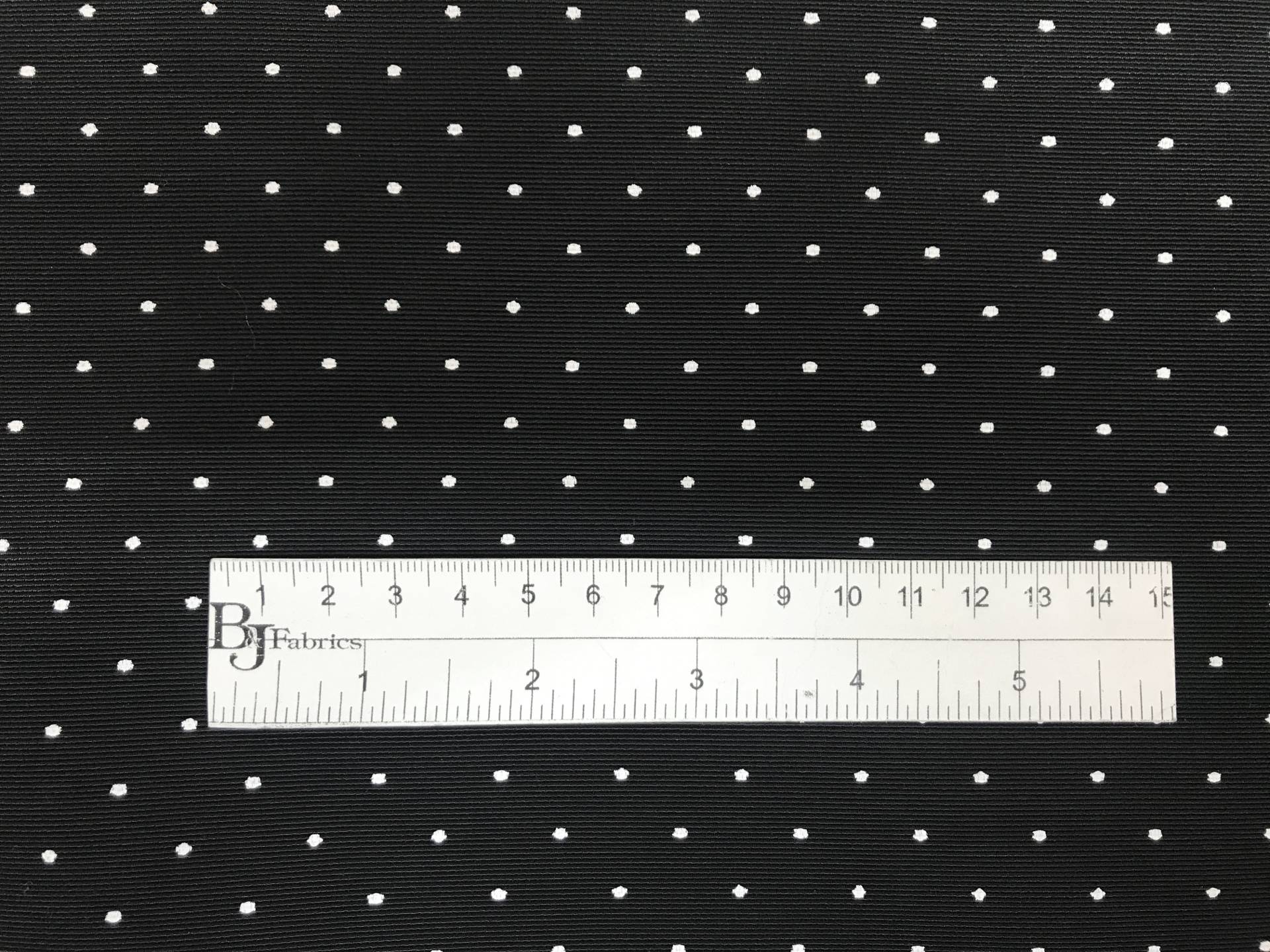 Cotton & Rayon Bangaline in Black with White Dots