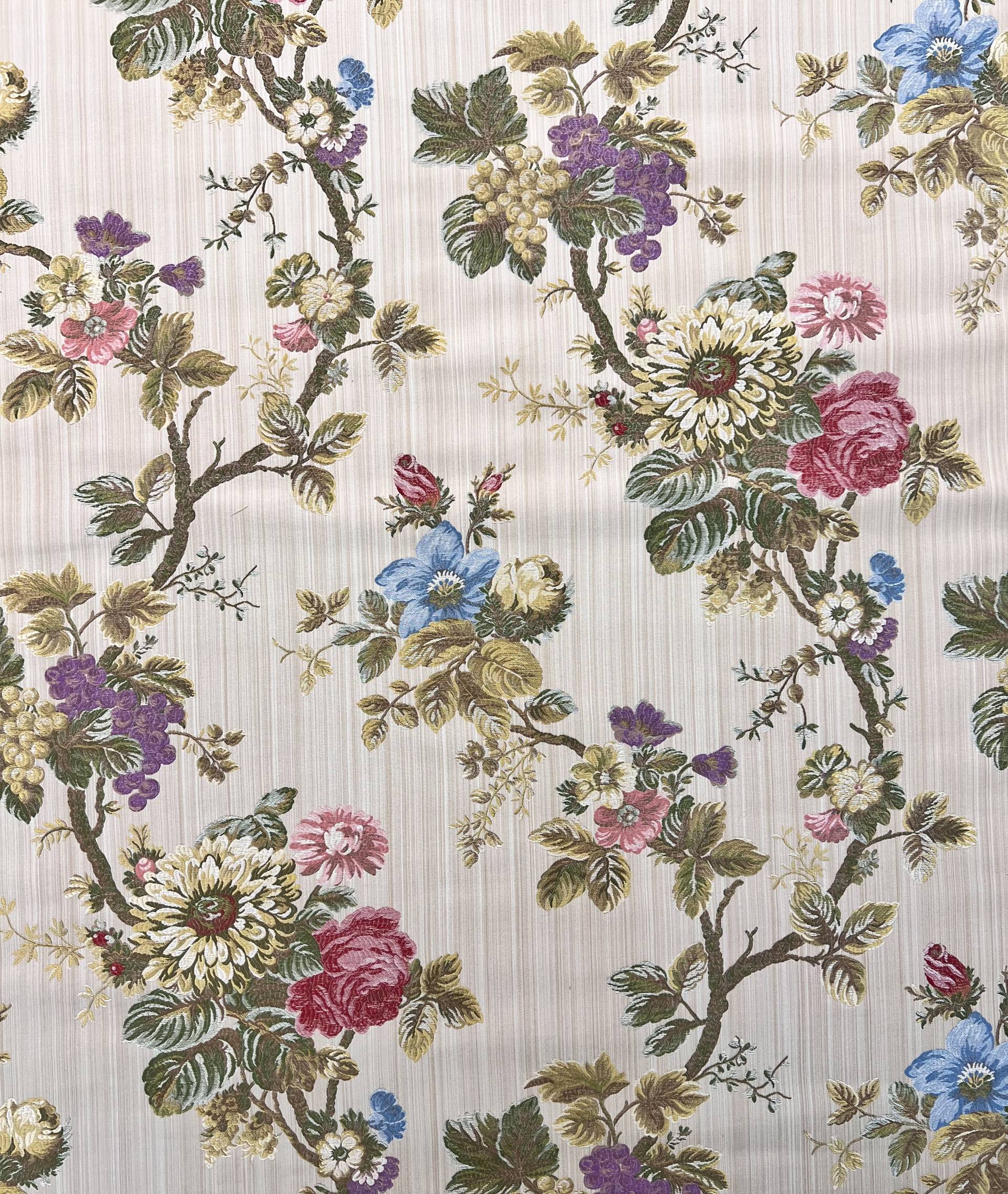 Rayon & Cotton Tapestry Brocade "Medici Garden" in Golden Beige