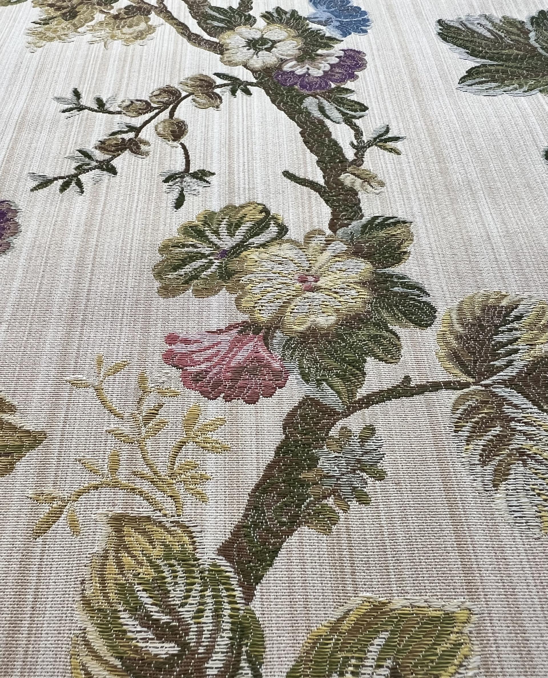 Rayon & Cotton Tapestry Brocade "Medici Garden" in Golden Beige