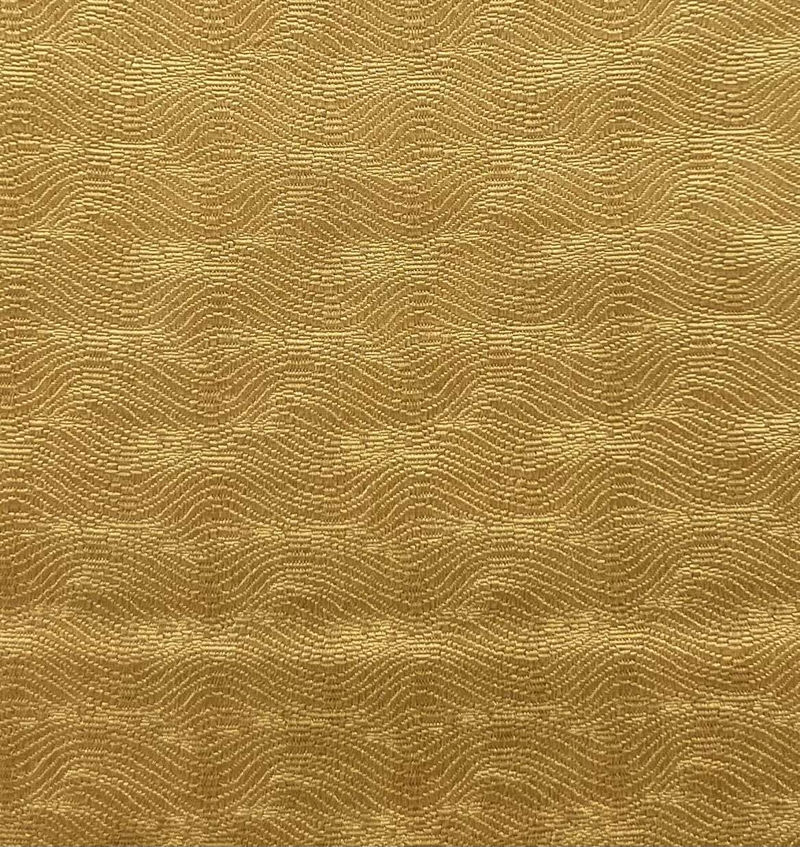 Made in Italy Pure Silk Wave Pattern Jacquard in Yellow