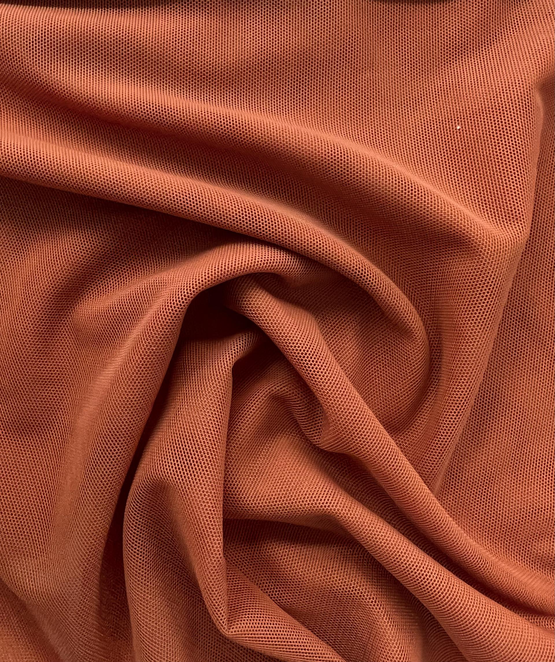 STRETCH TULLE IN BRICK