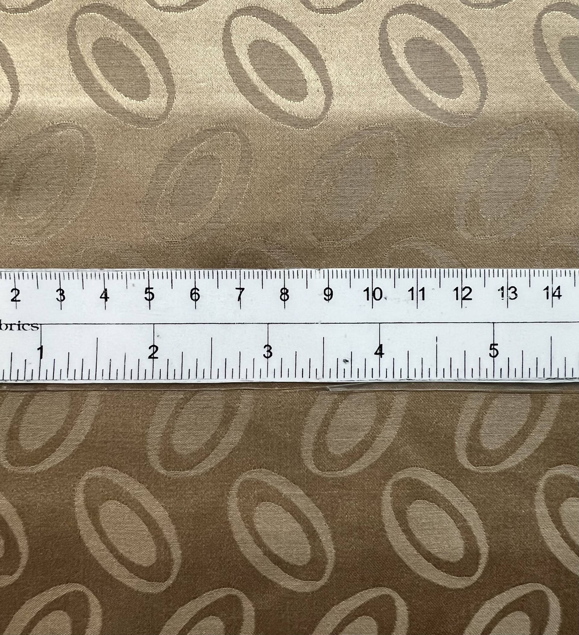 Made in Italy Pure Silk Floating Oval Jacquard in Latte