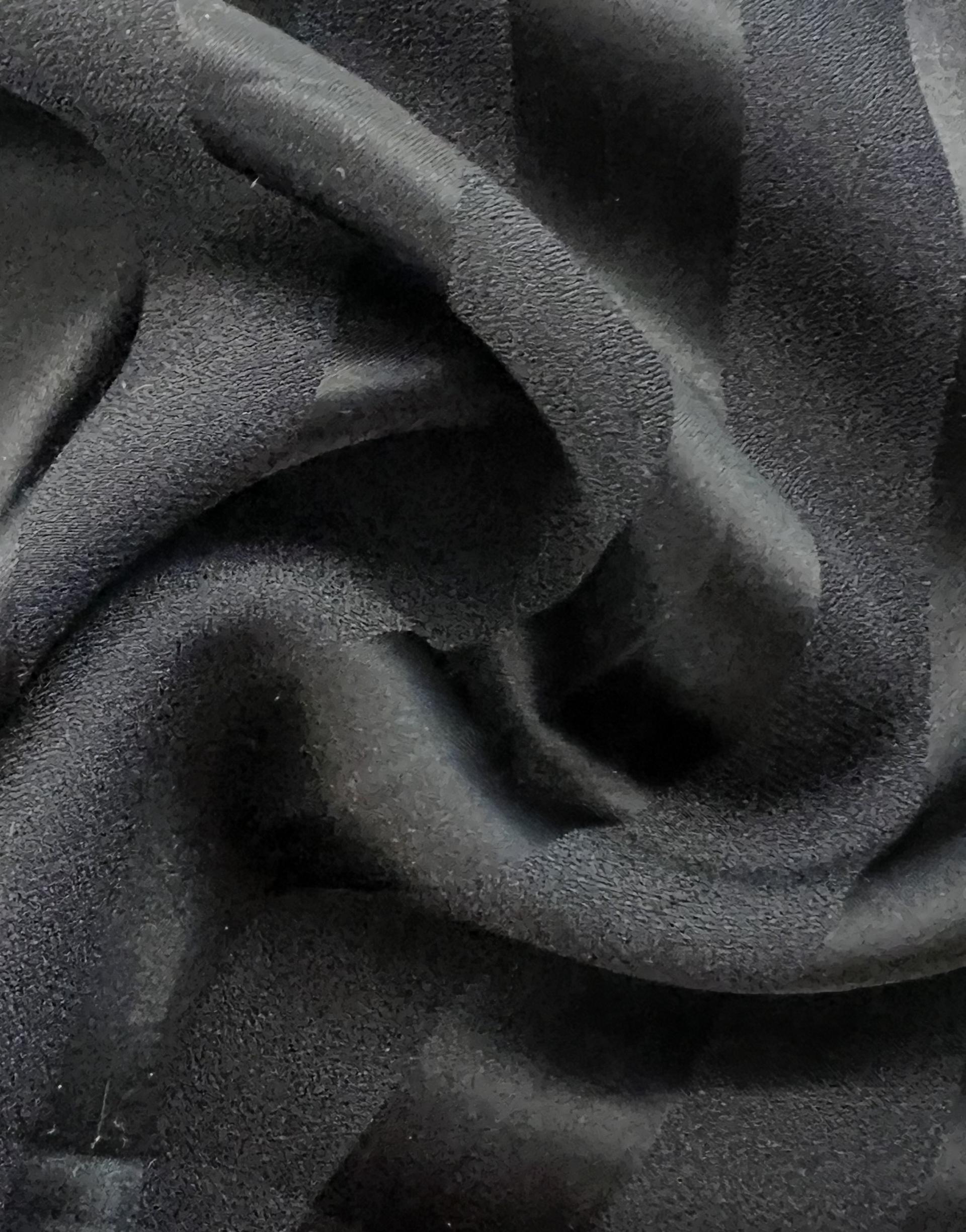 Made in Japan Triacetate/Polyester Crepe Satin Stripe Jacquard in Black