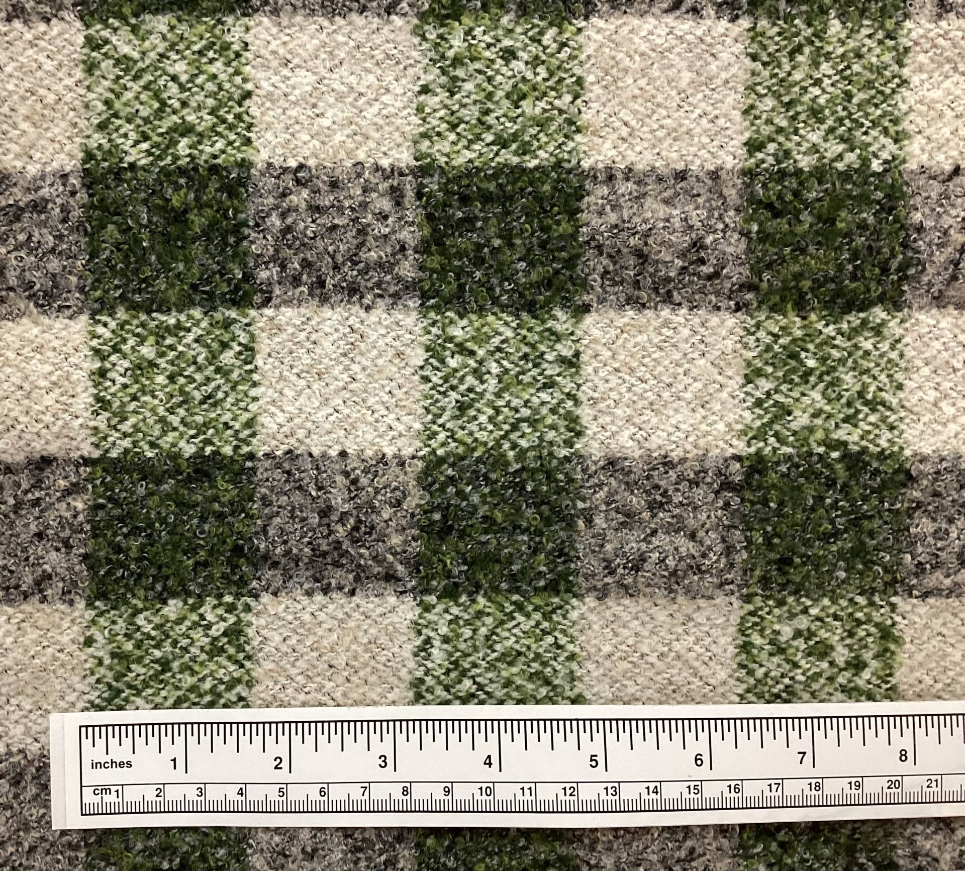Made in Austria Angora/Wool/Nylon Plaid In Green