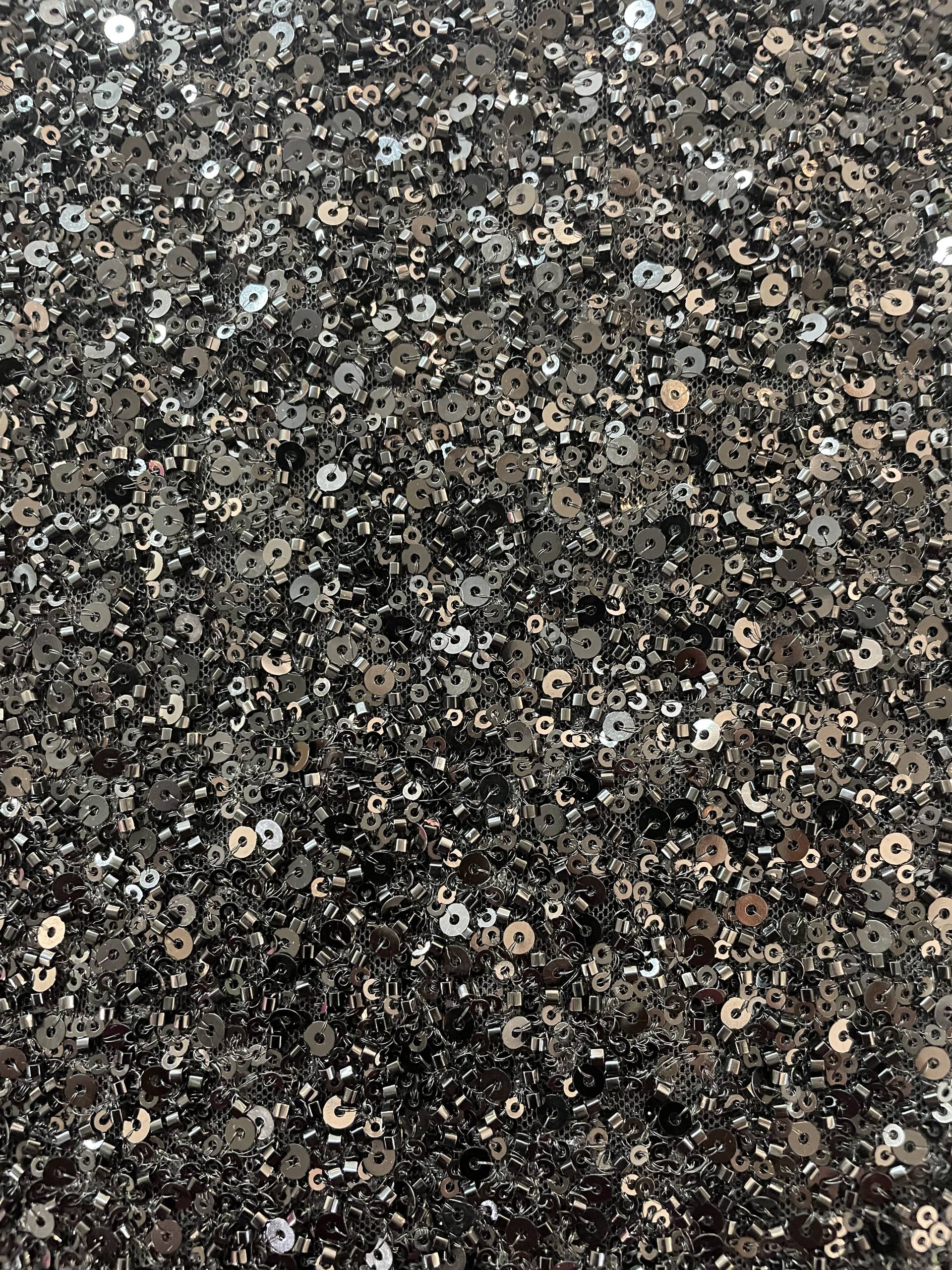 Beaded/Sequined Tulle in Black
