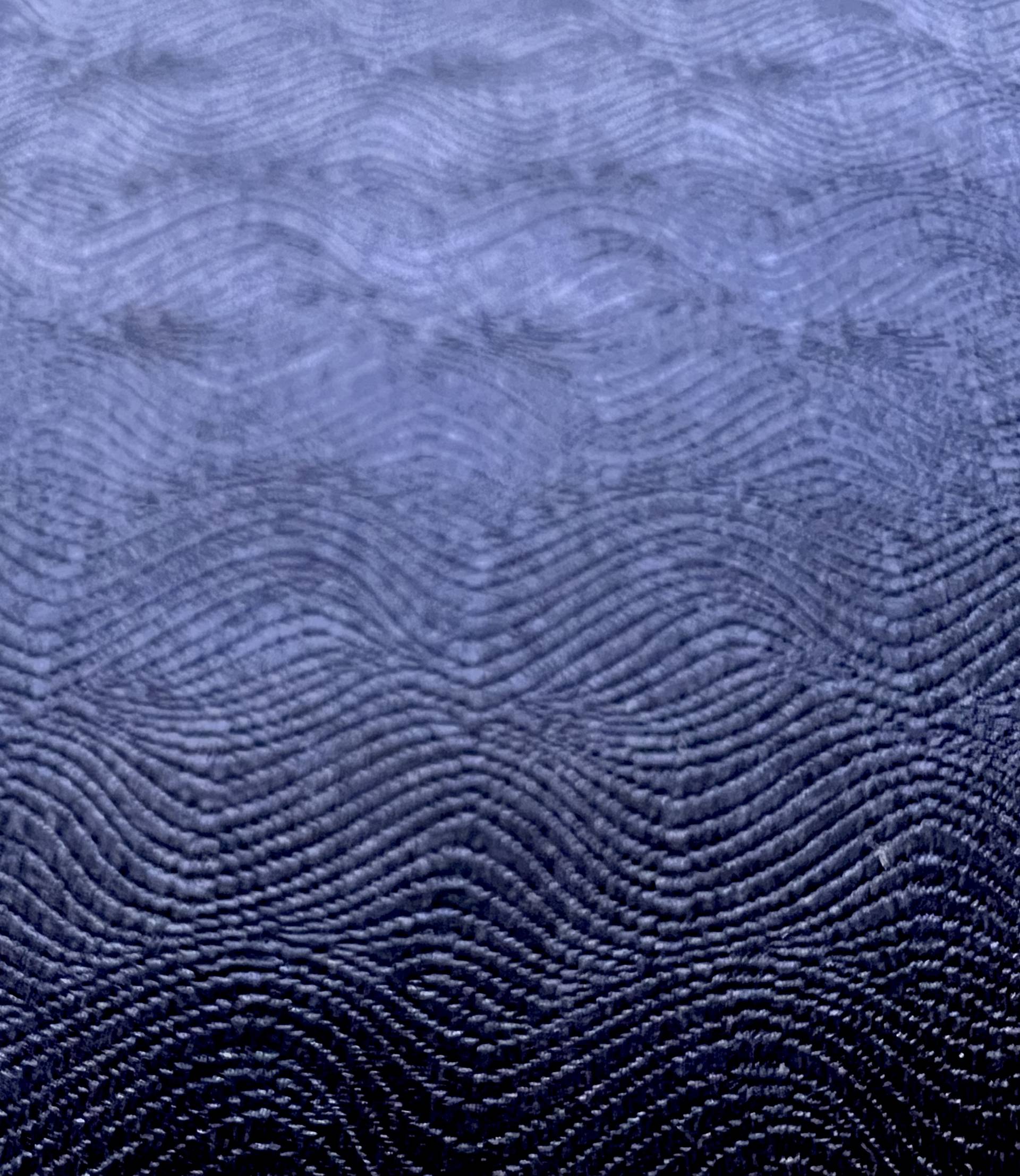 Made in Italy Pure Silk Wave Pattern Jacquard in Regal