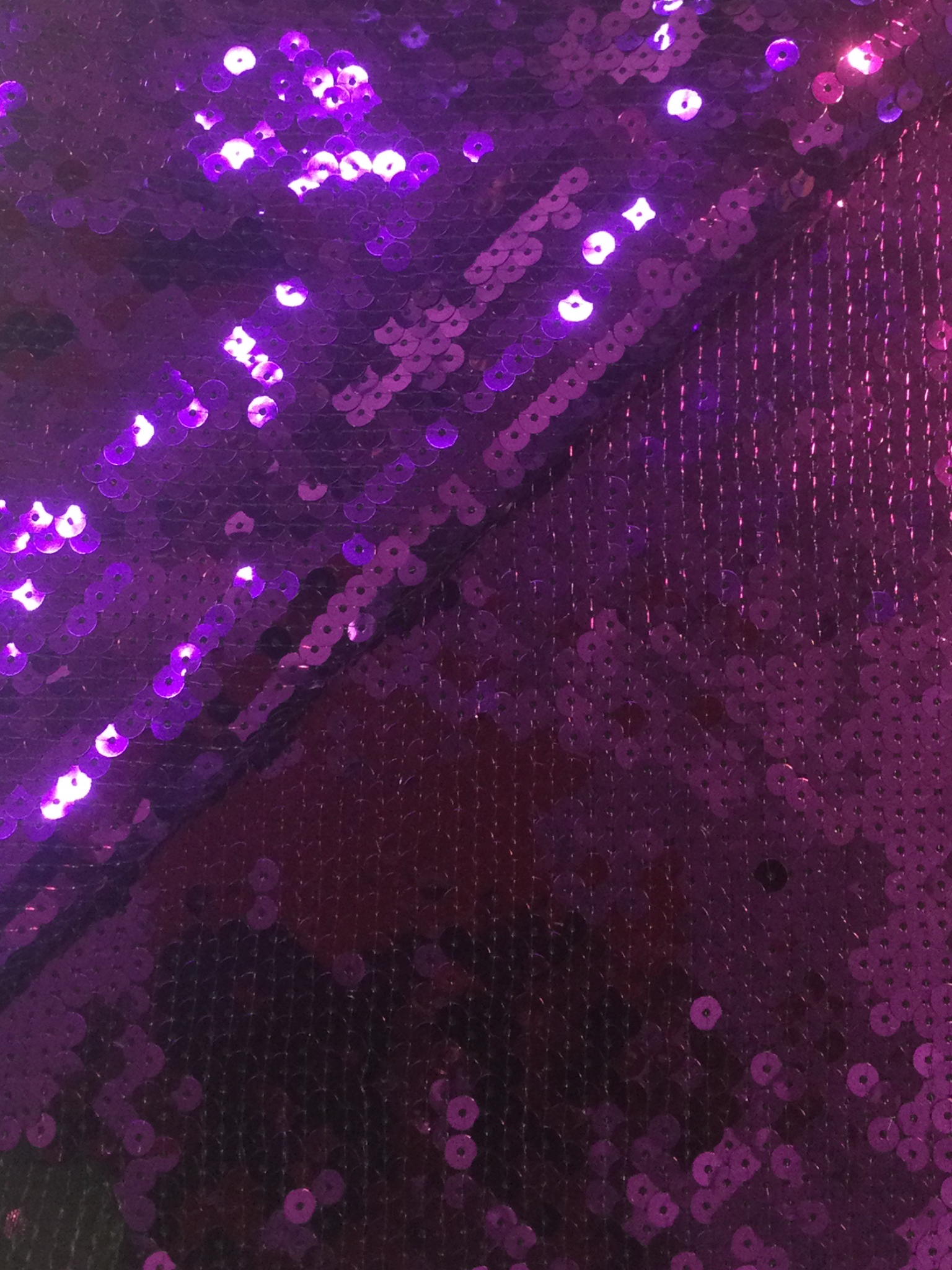 Sequins on Stretch Tulle in Purple