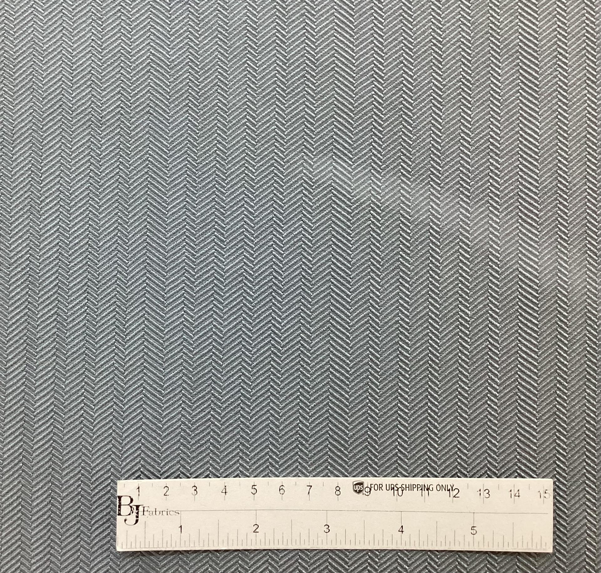 Viscose Herriingbone Damask in Smokey Blue