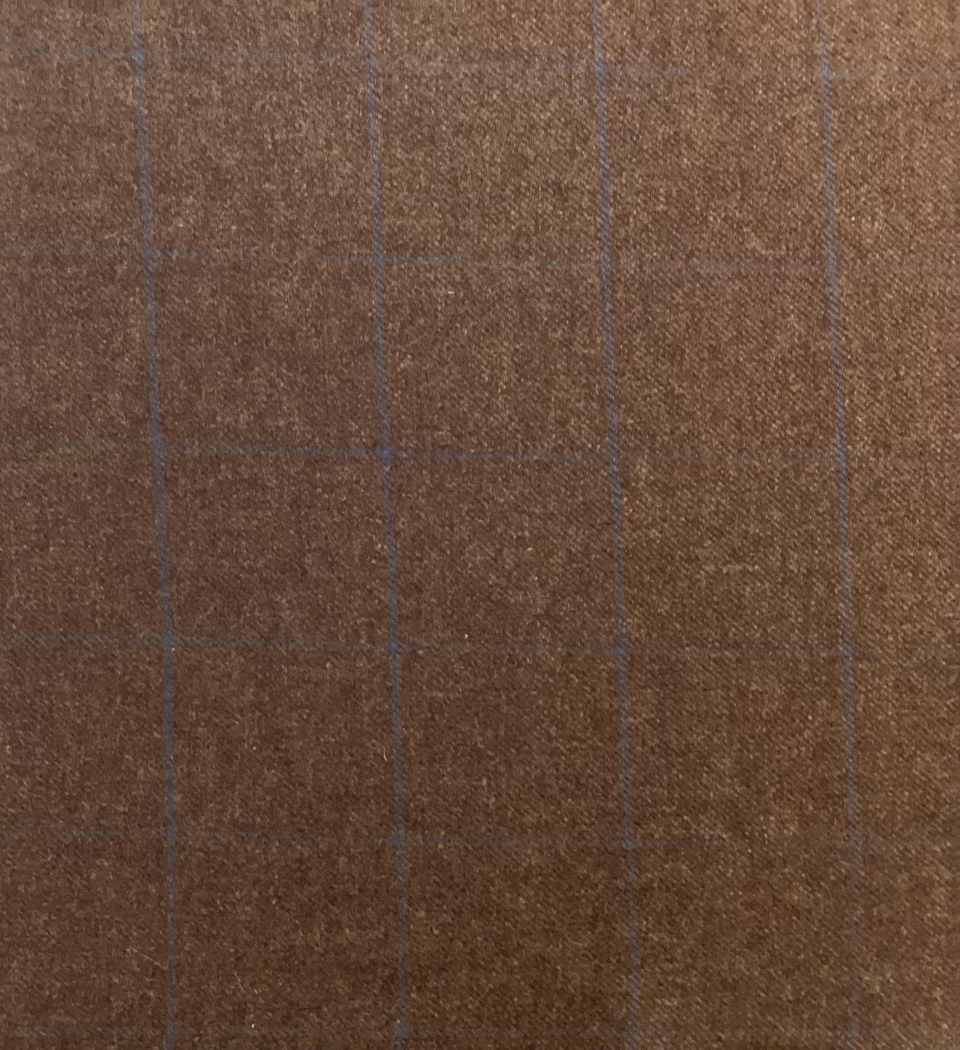 Scottish Cashmere Windowpane In Chocolate