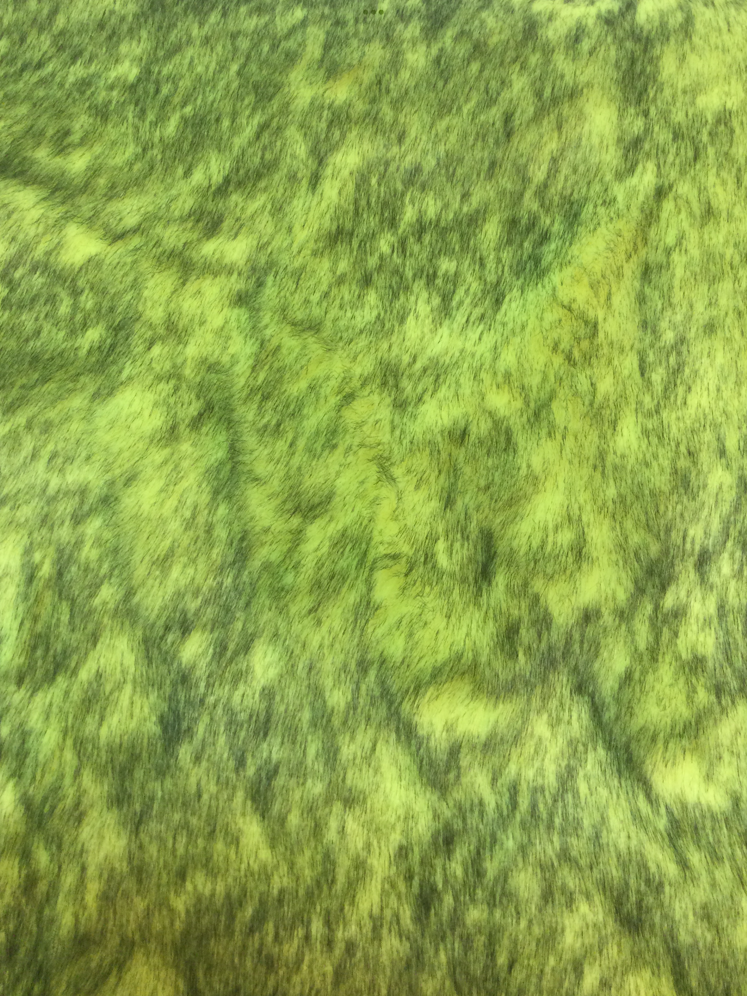 Luxury Faux Fur in Neon Yellow/Black