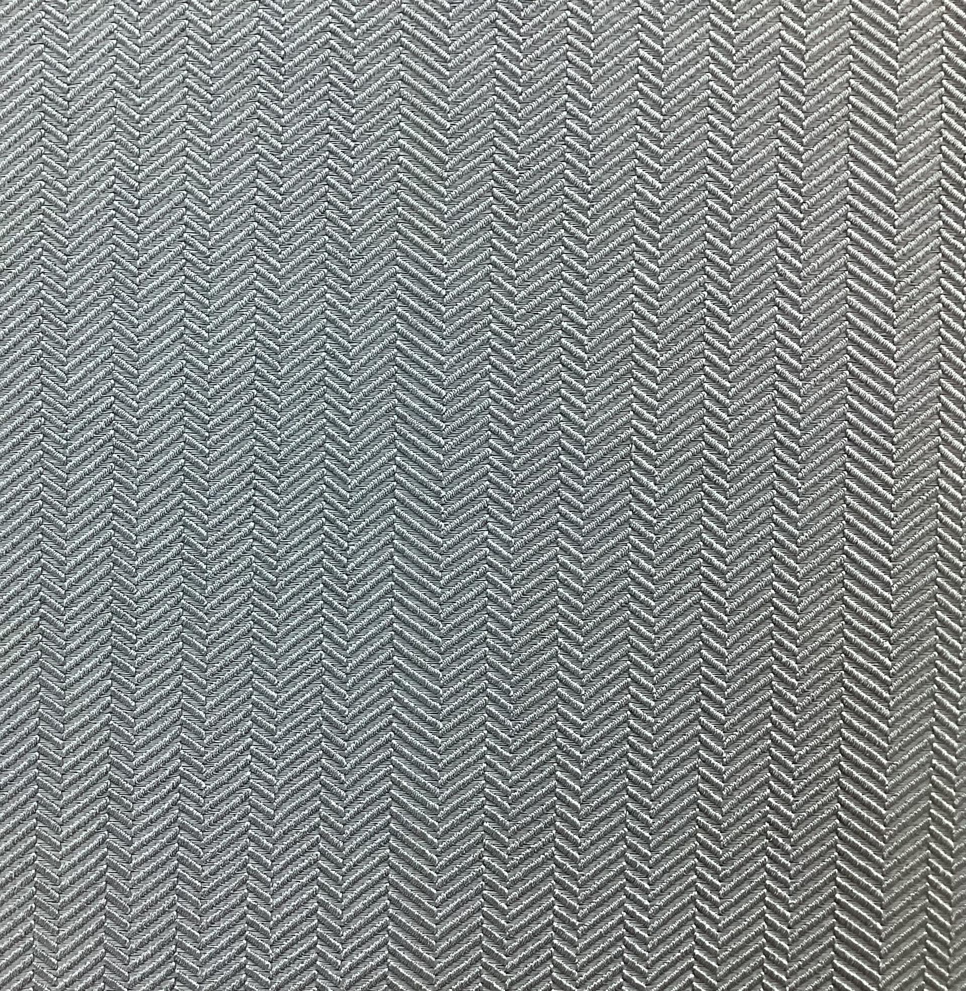 Viscose Herriingbone Damask in Smokey Blue